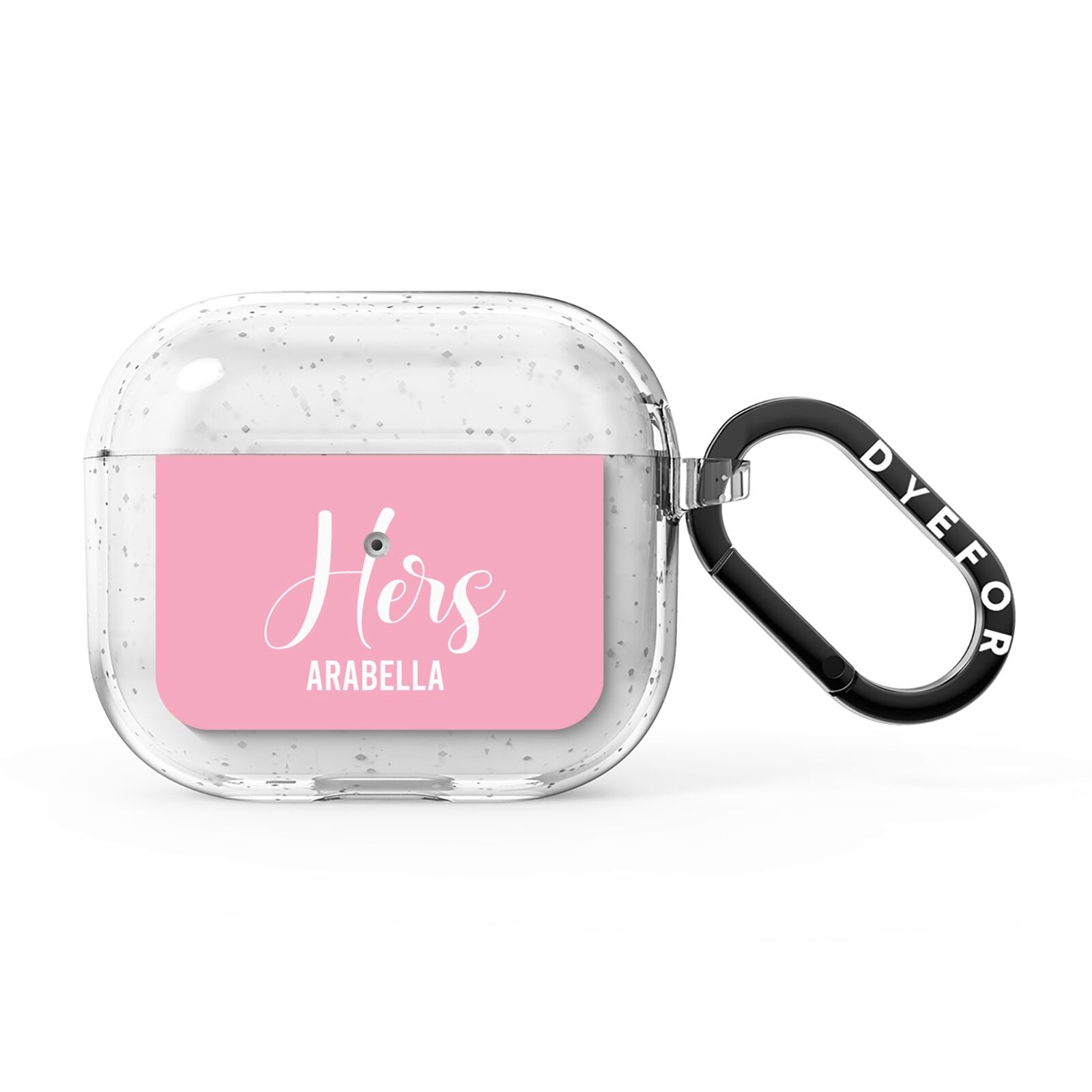 His or Hers Personalised AirPods Glitter Case 3rd Gen