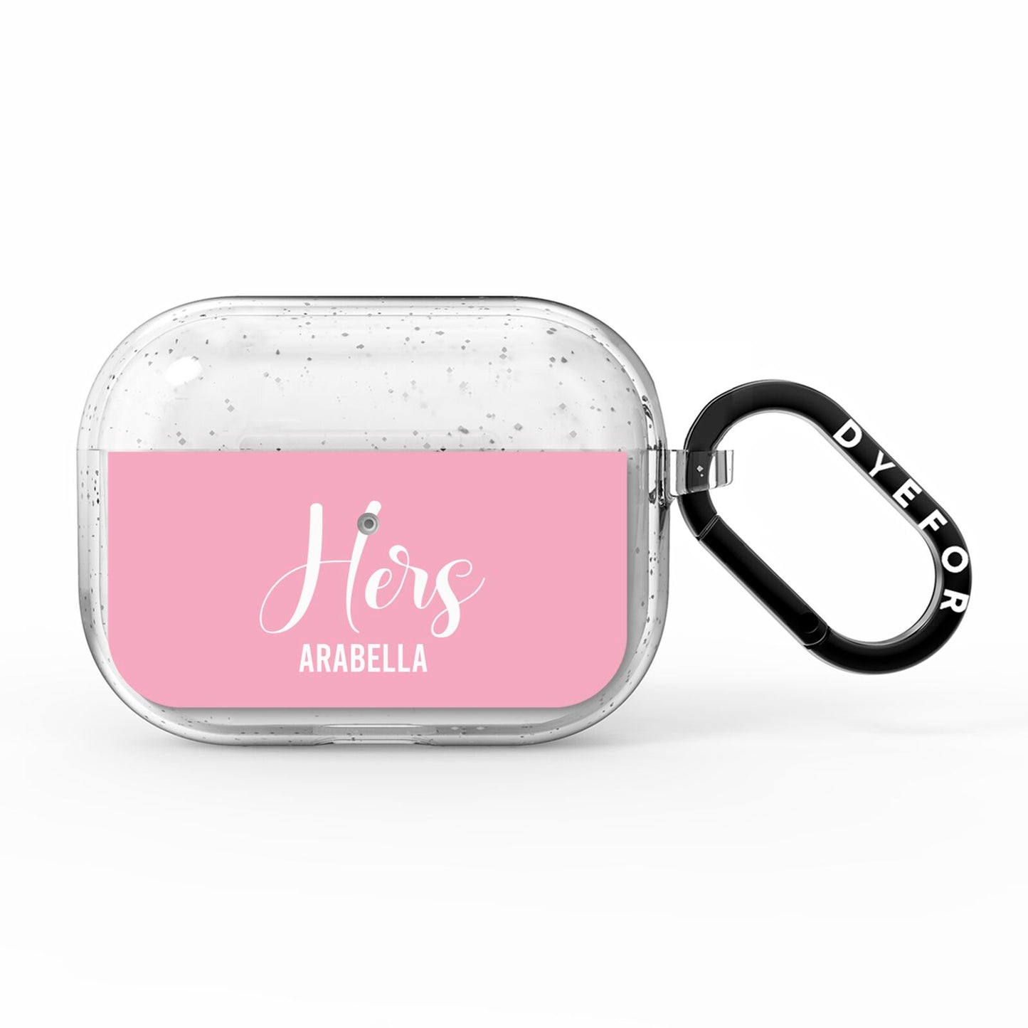 His or Hers Personalised AirPods Pro Glitter Case