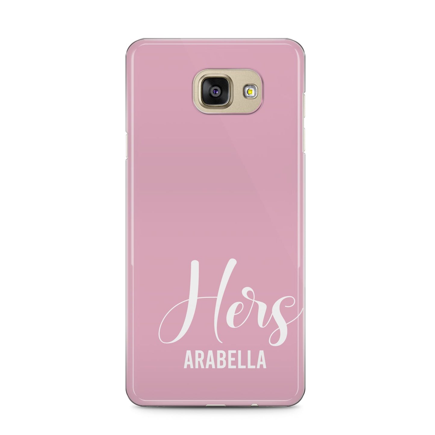 His or Hers Personalised Samsung Galaxy A5 2016 Case on gold phone