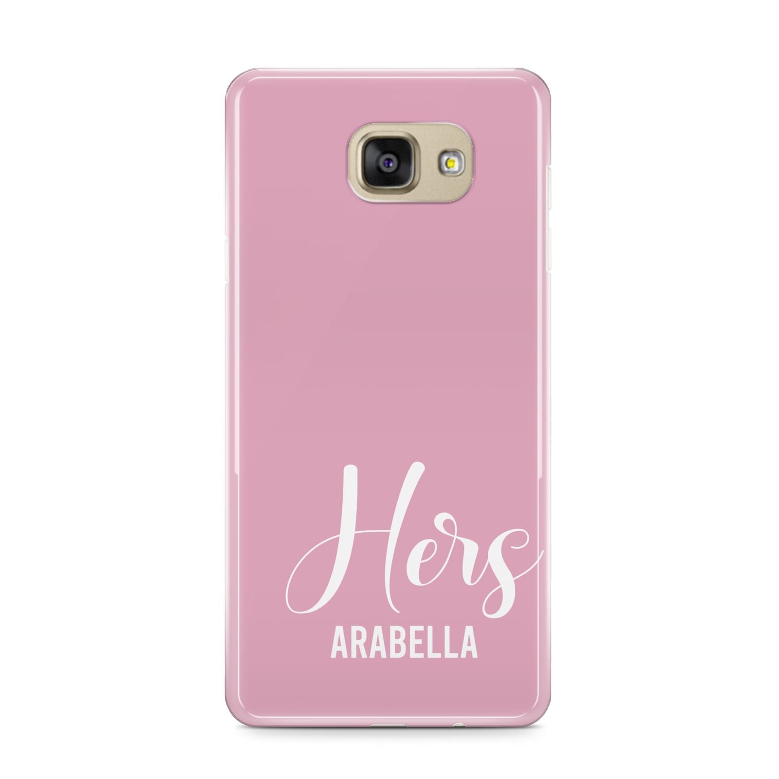 His or Hers Personalised Samsung Galaxy A9 2016 Case on gold phone