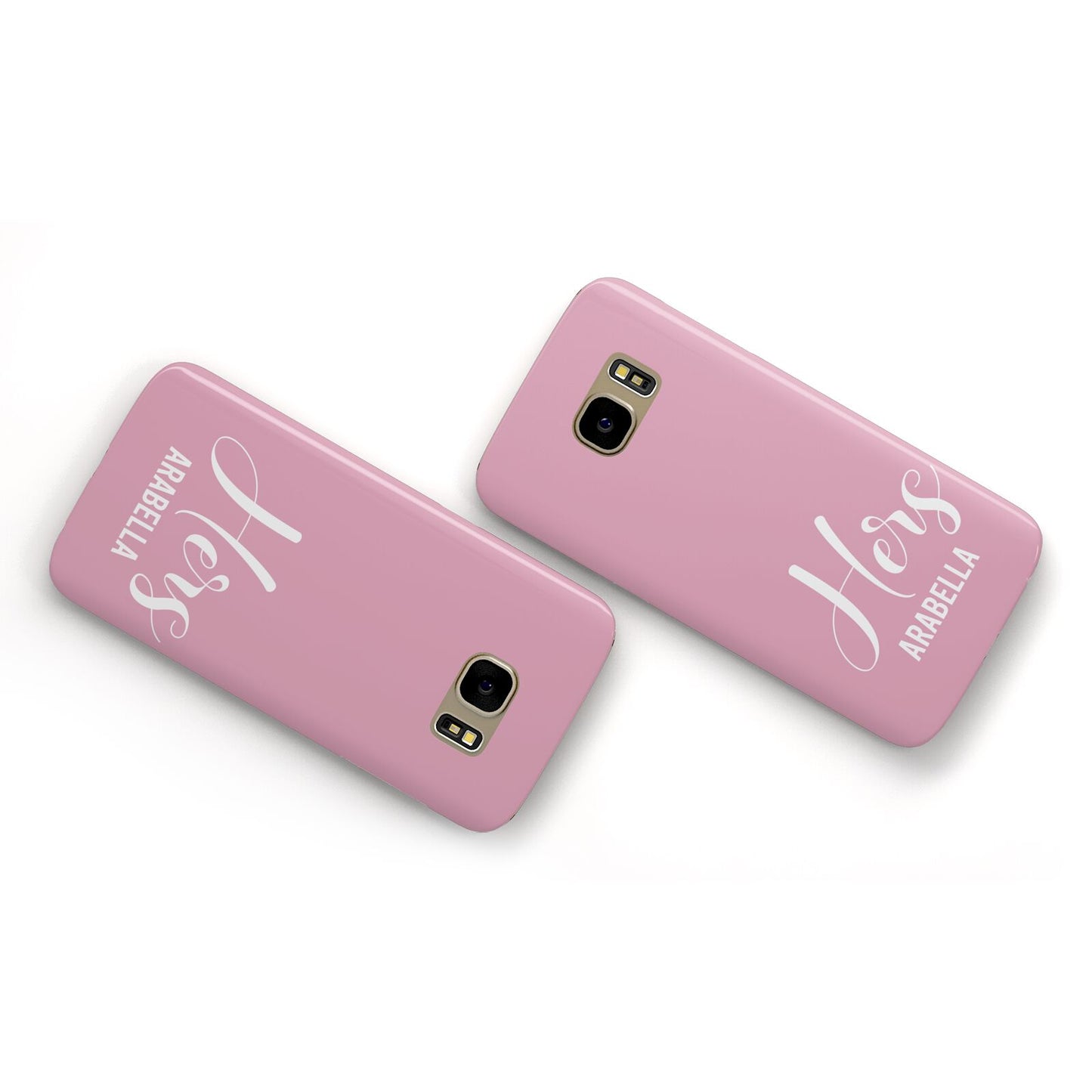 His or Hers Personalised Samsung Galaxy Case Flat Overview