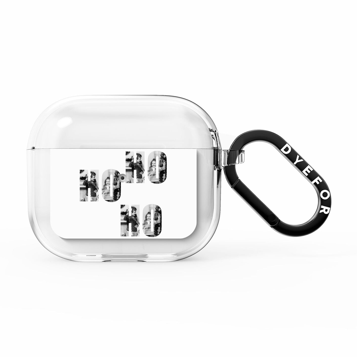 Ho Ho Ho Photo Upload Christmas AirPods Clear Case 3rd Gen