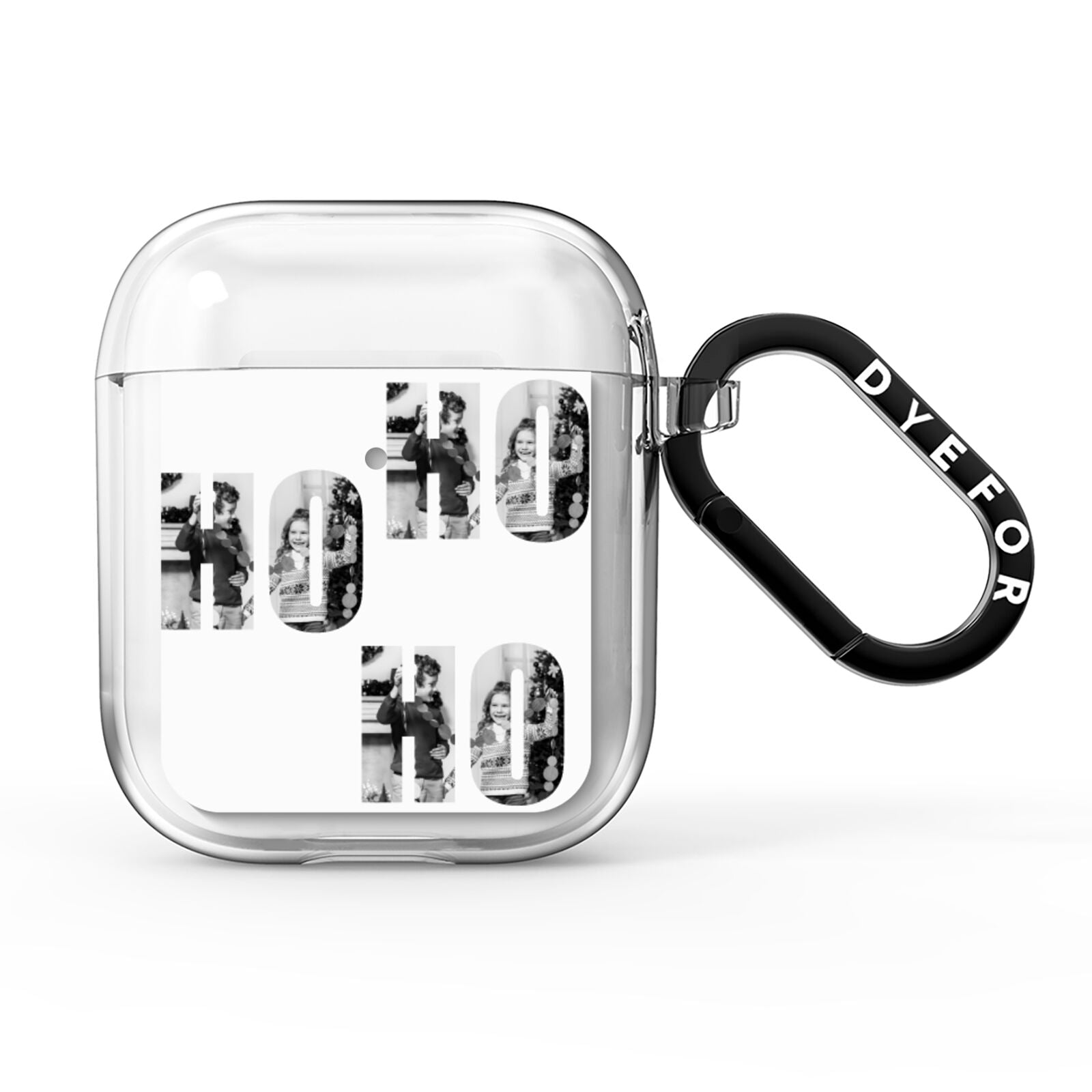 Ho Ho Ho Photo Upload Christmas AirPods Clear Case