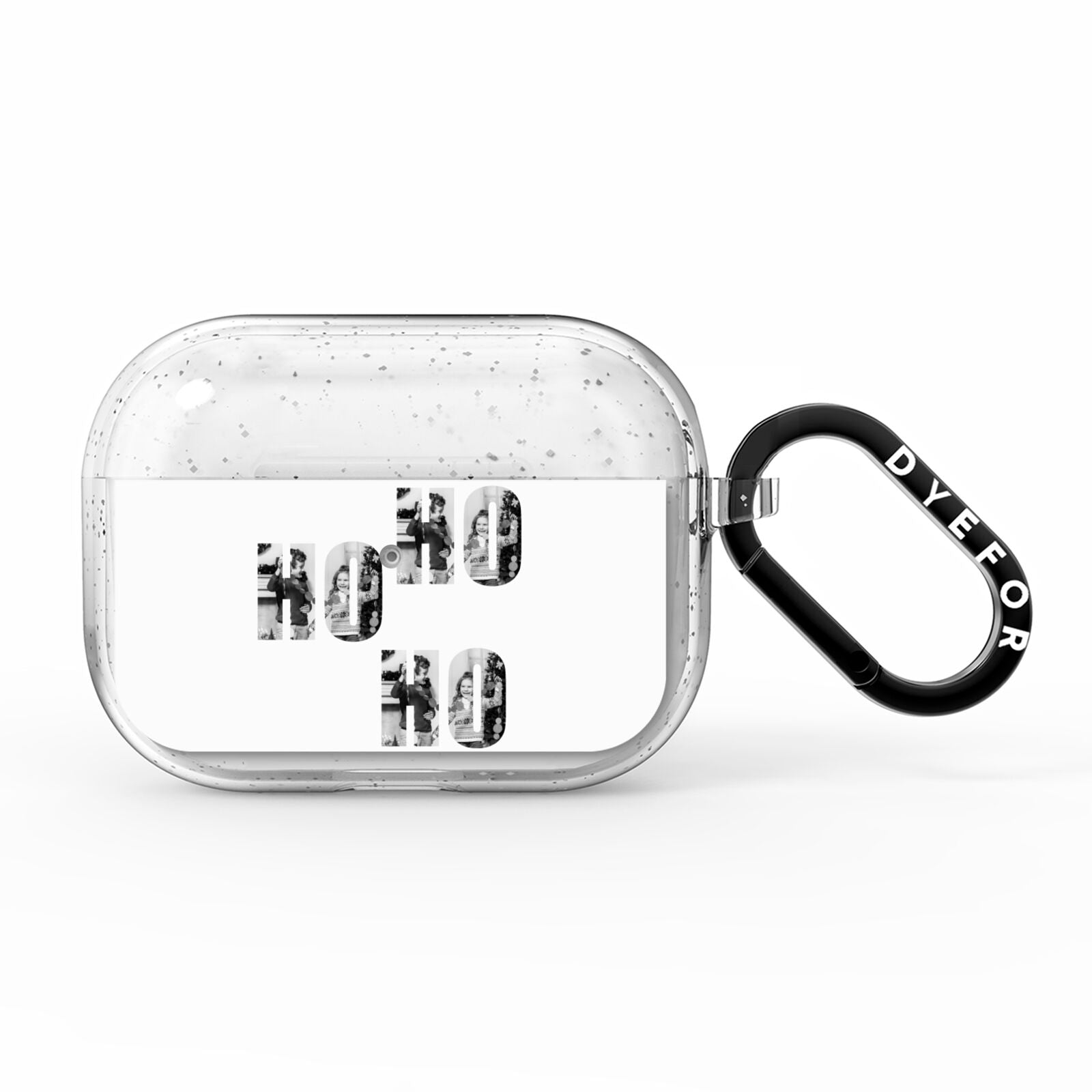 Ho Ho Ho Photo Upload Christmas AirPods Pro Glitter Case