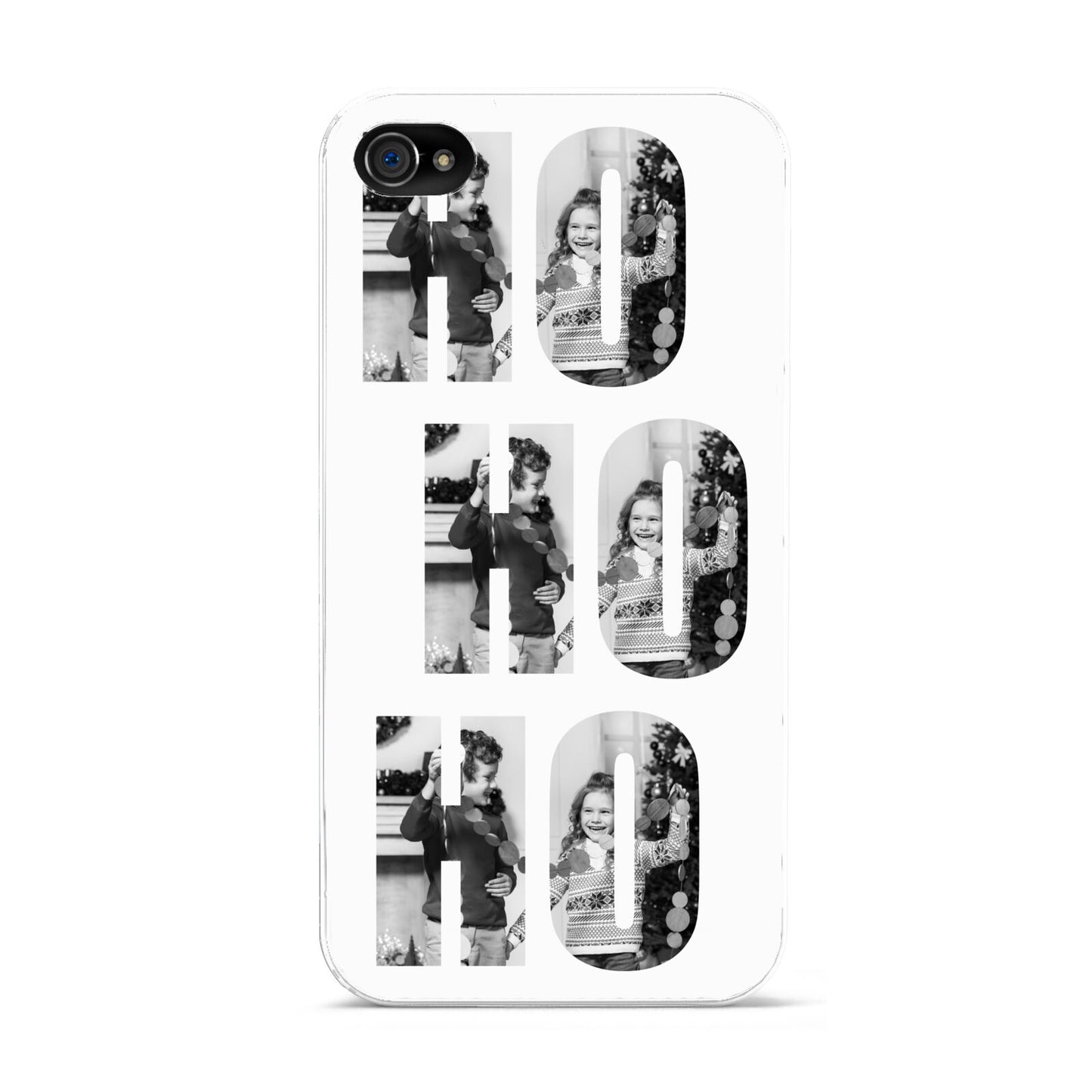 Ho Ho Ho Photo Upload Christmas Apple iPhone 4s Case