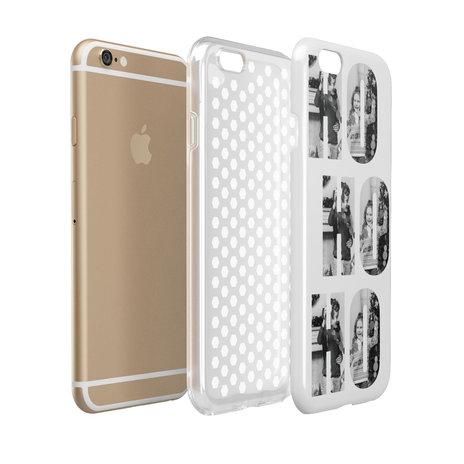 Ho Ho Ho Photo Upload Christmas Apple iPhone 6 3D Tough Case Expanded view