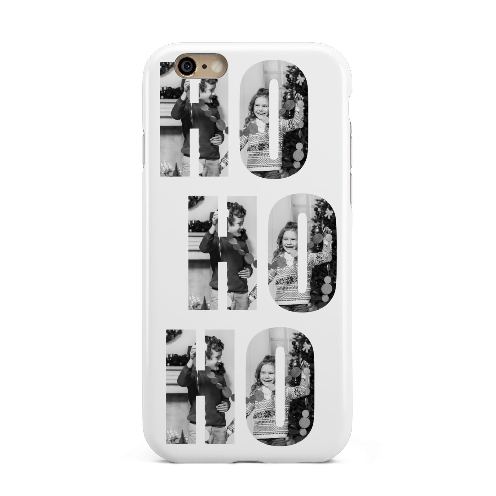 Ho Ho Ho Photo Upload Christmas Apple iPhone 6 3D Tough Case