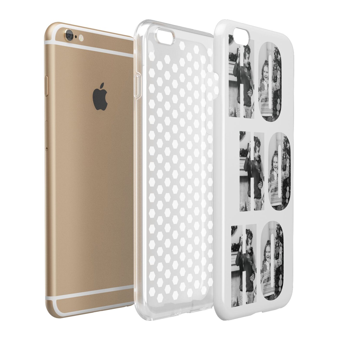 Ho Ho Ho Photo Upload Christmas Apple iPhone 6 Plus 3D Tough Case Expand Detail Image