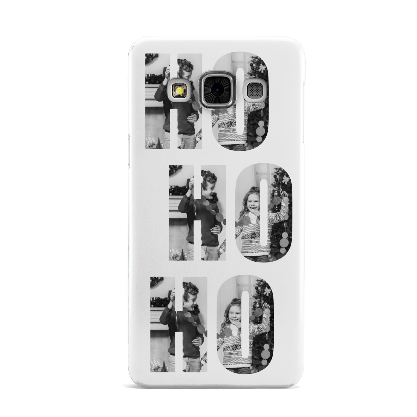 Ho Ho Ho Photo Upload Christmas Samsung Galaxy A3 Case