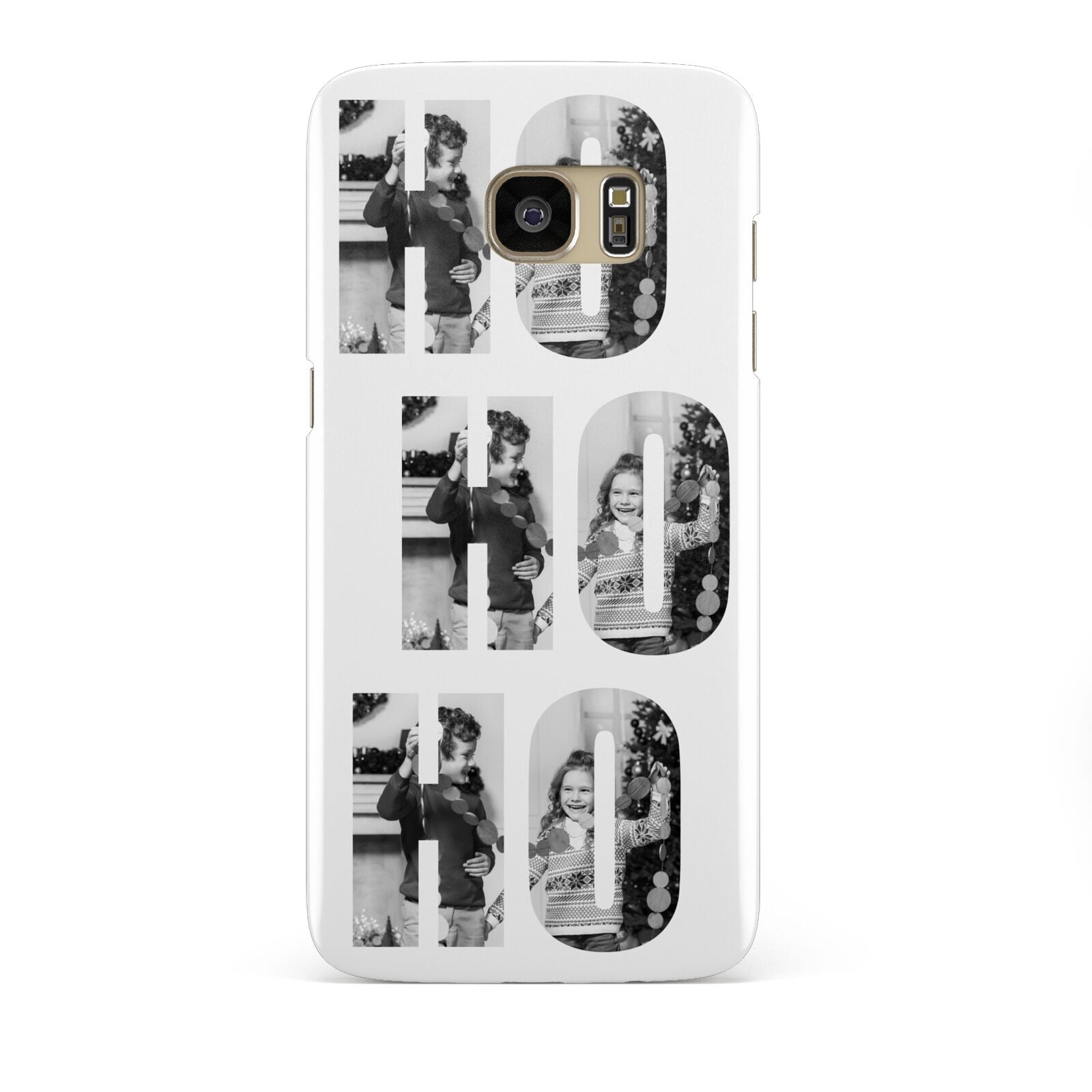 Ho Ho Ho Photo Upload Christmas Samsung Galaxy S7 Edge Case