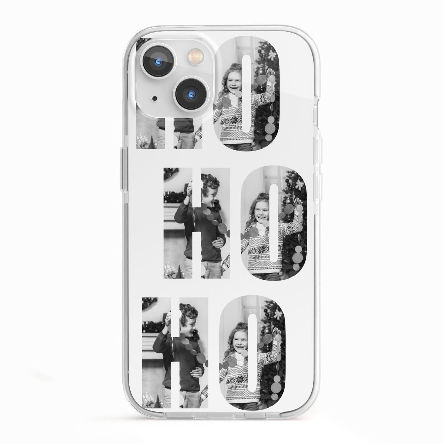 Ho Ho Ho Photo Upload Christmas iPhone 13 TPU Impact Case with White Edges