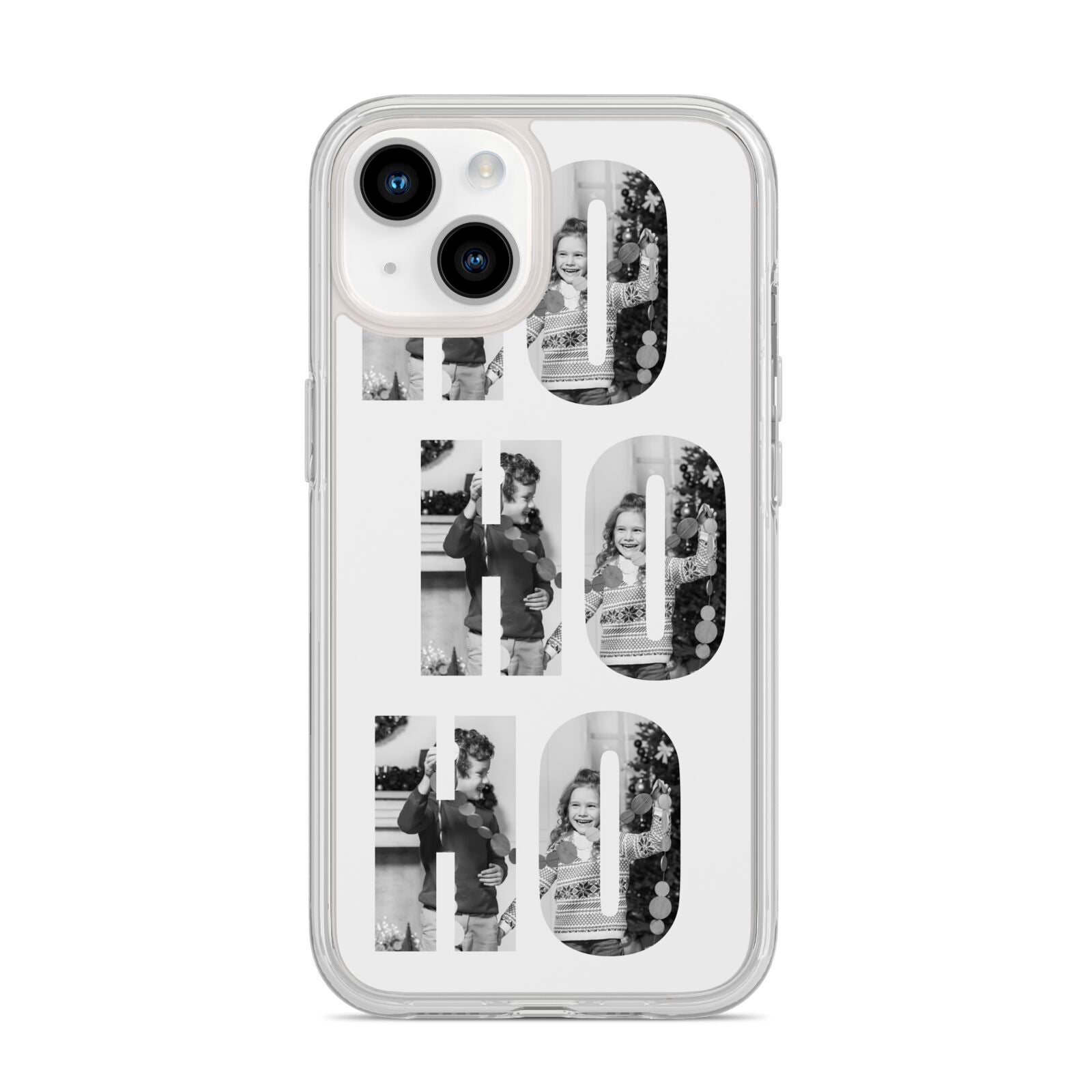 Ho Ho Ho Photo Upload Christmas iPhone 14 Clear Tough Case Starlight