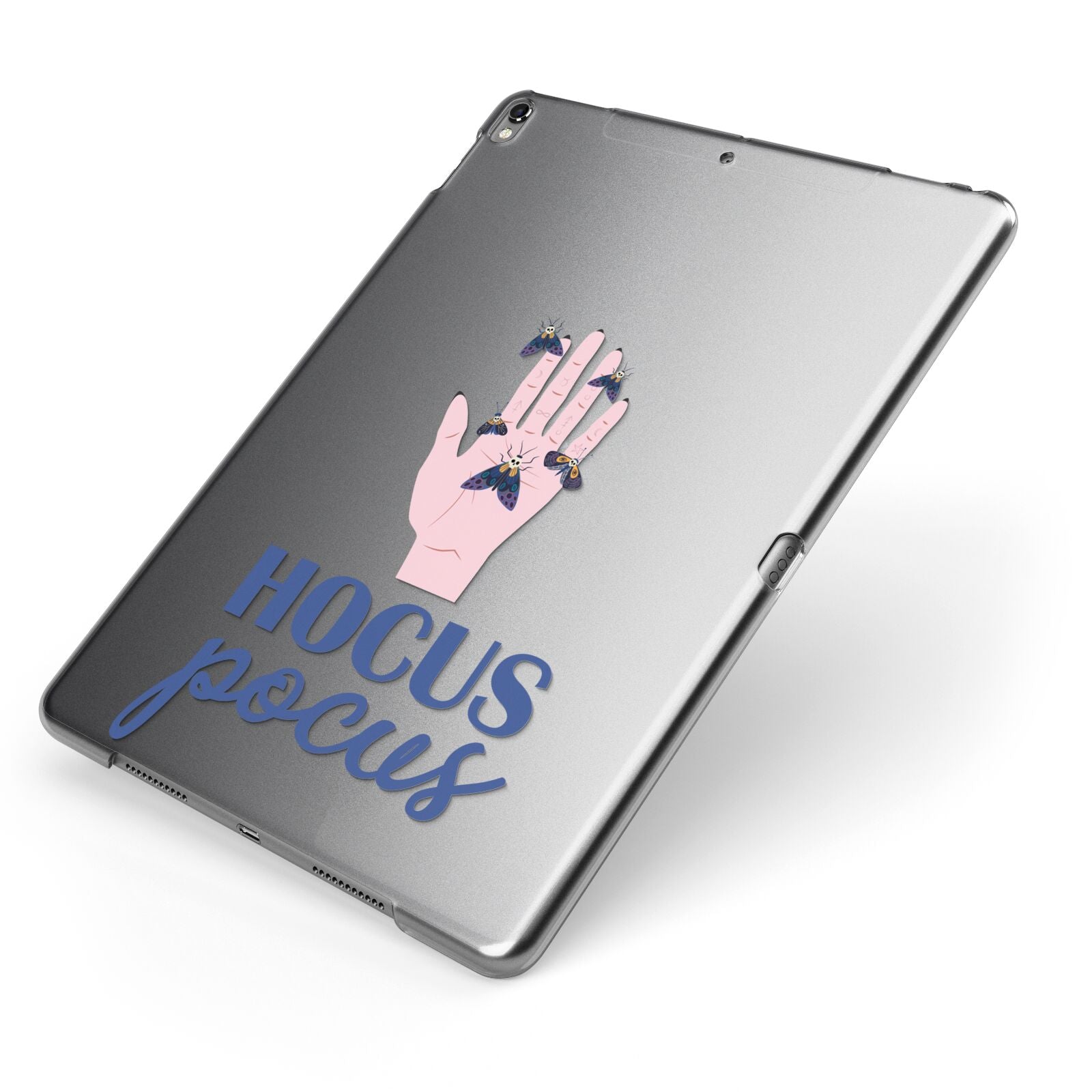 Hocus Pocus Witch Hand Apple iPad Case on Grey iPad Side View