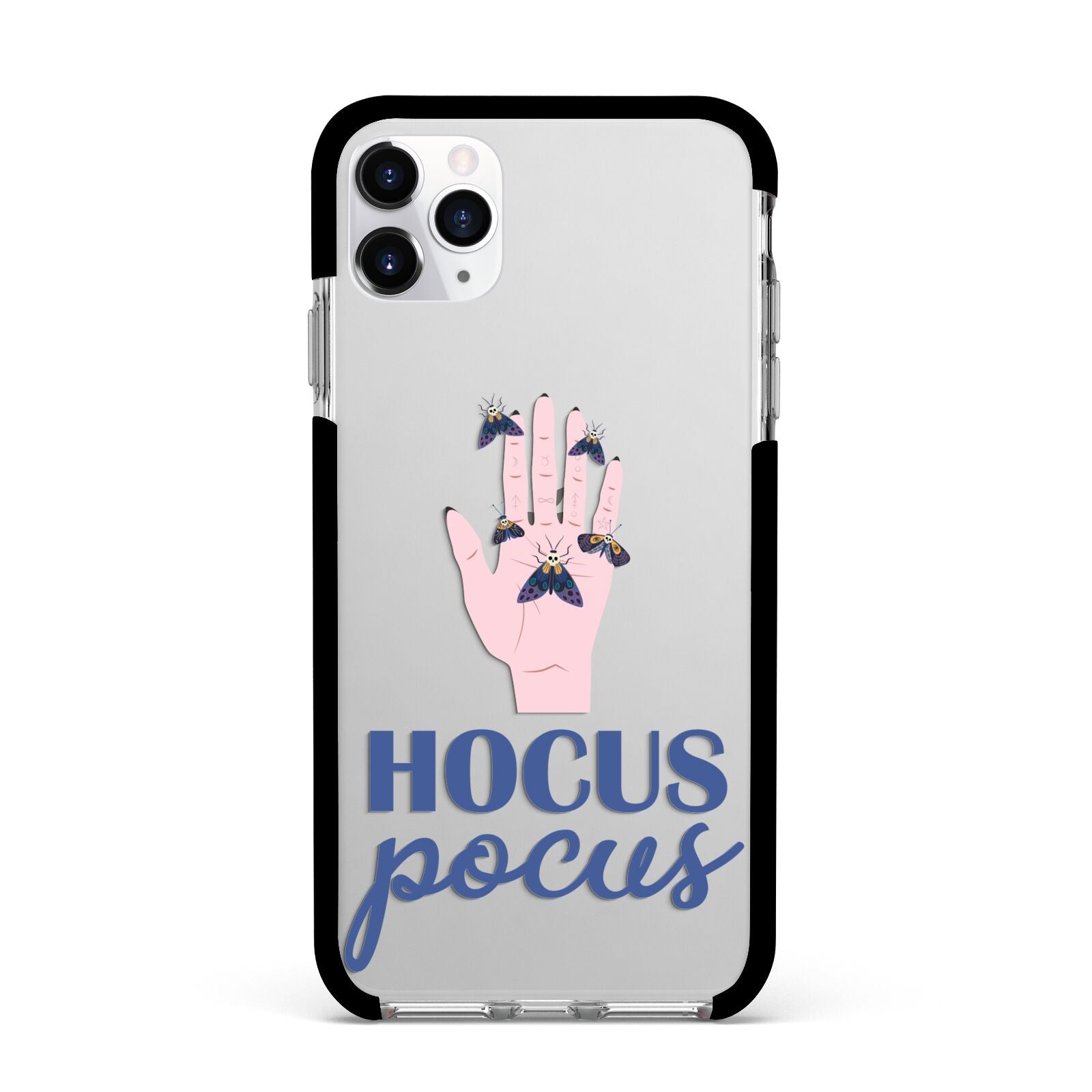 Hocus Pocus Witch Hand Apple iPhone 11 Pro Max in Silver with Black Impact Case