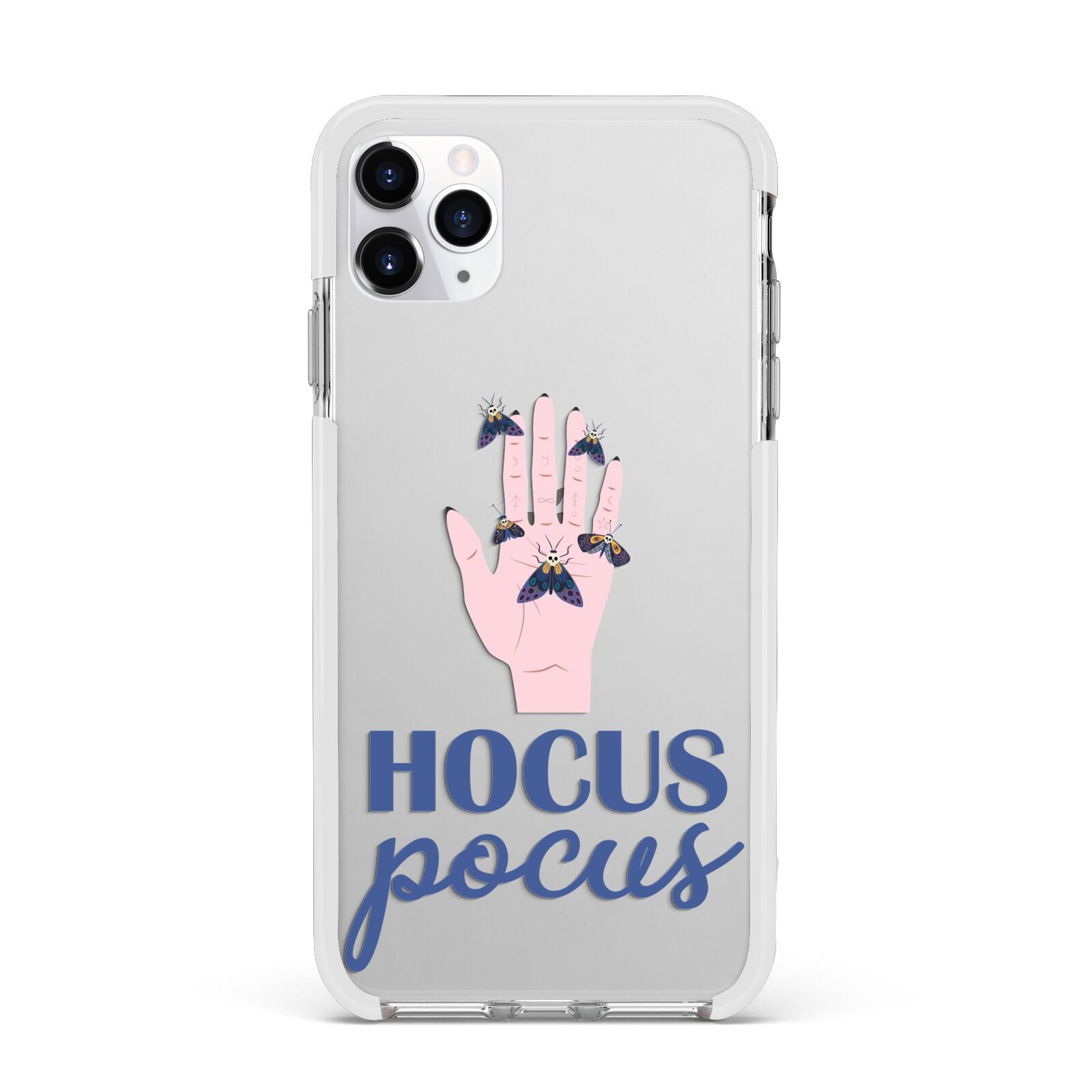 Hocus Pocus Witch Hand Apple iPhone 11 Pro Max in Silver with White Impact Case