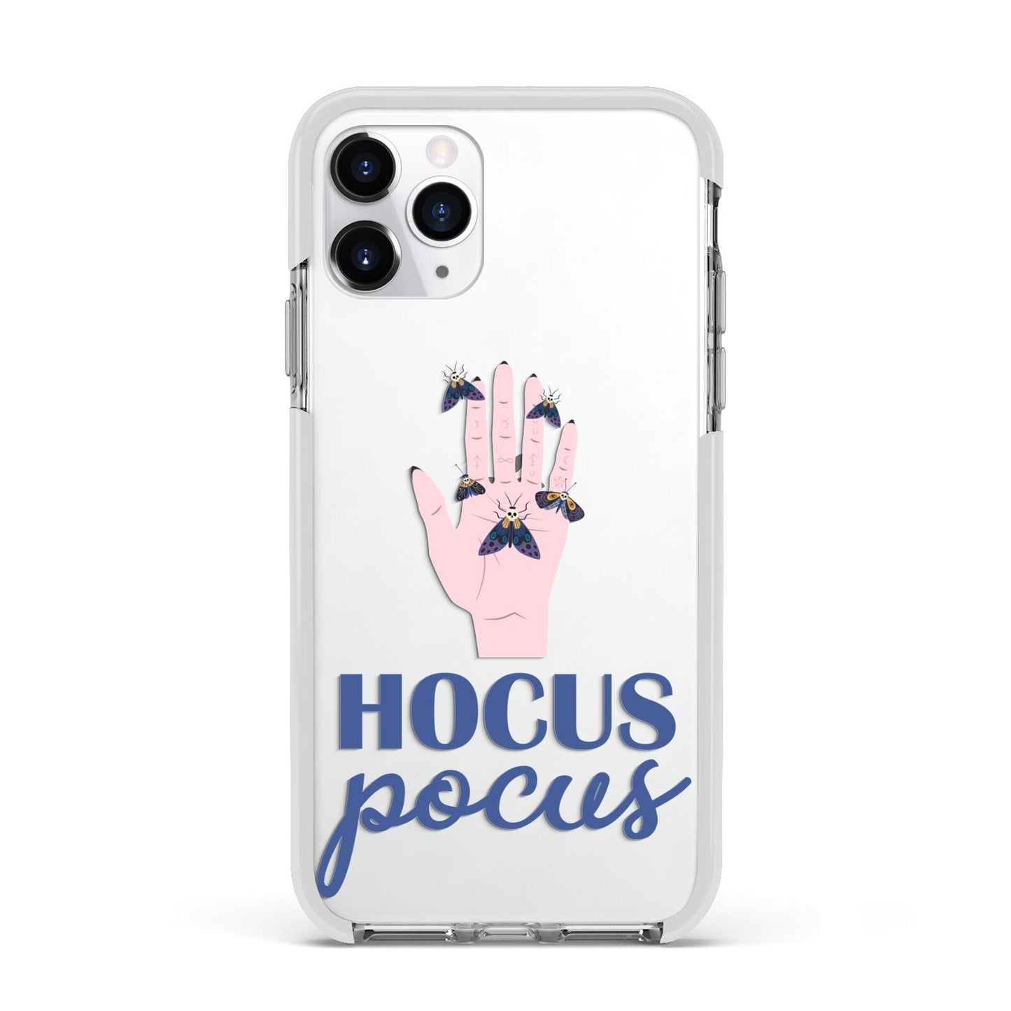 Hocus Pocus Witch Hand Apple iPhone 11 Pro in Silver with White Impact Case