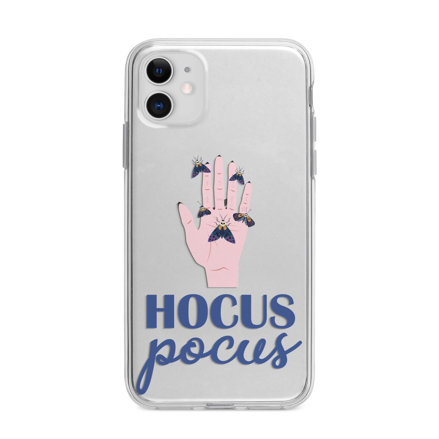 Hocus Pocus Witch Hand Apple iPhone 11 in White with Bumper Case