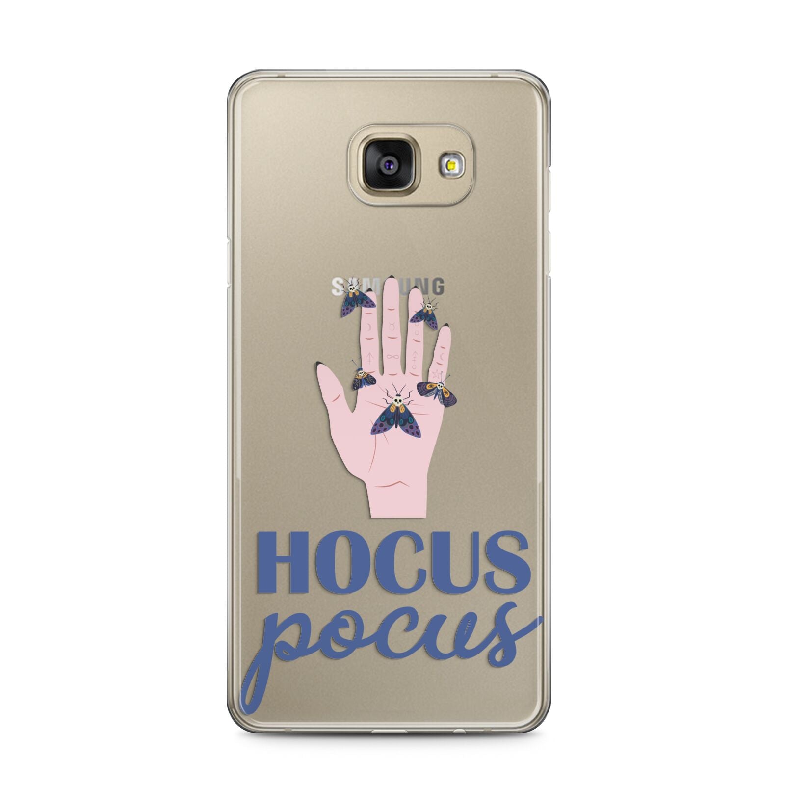 Hocus Pocus Witch Hand Samsung Galaxy A5 2016 Case on gold phone