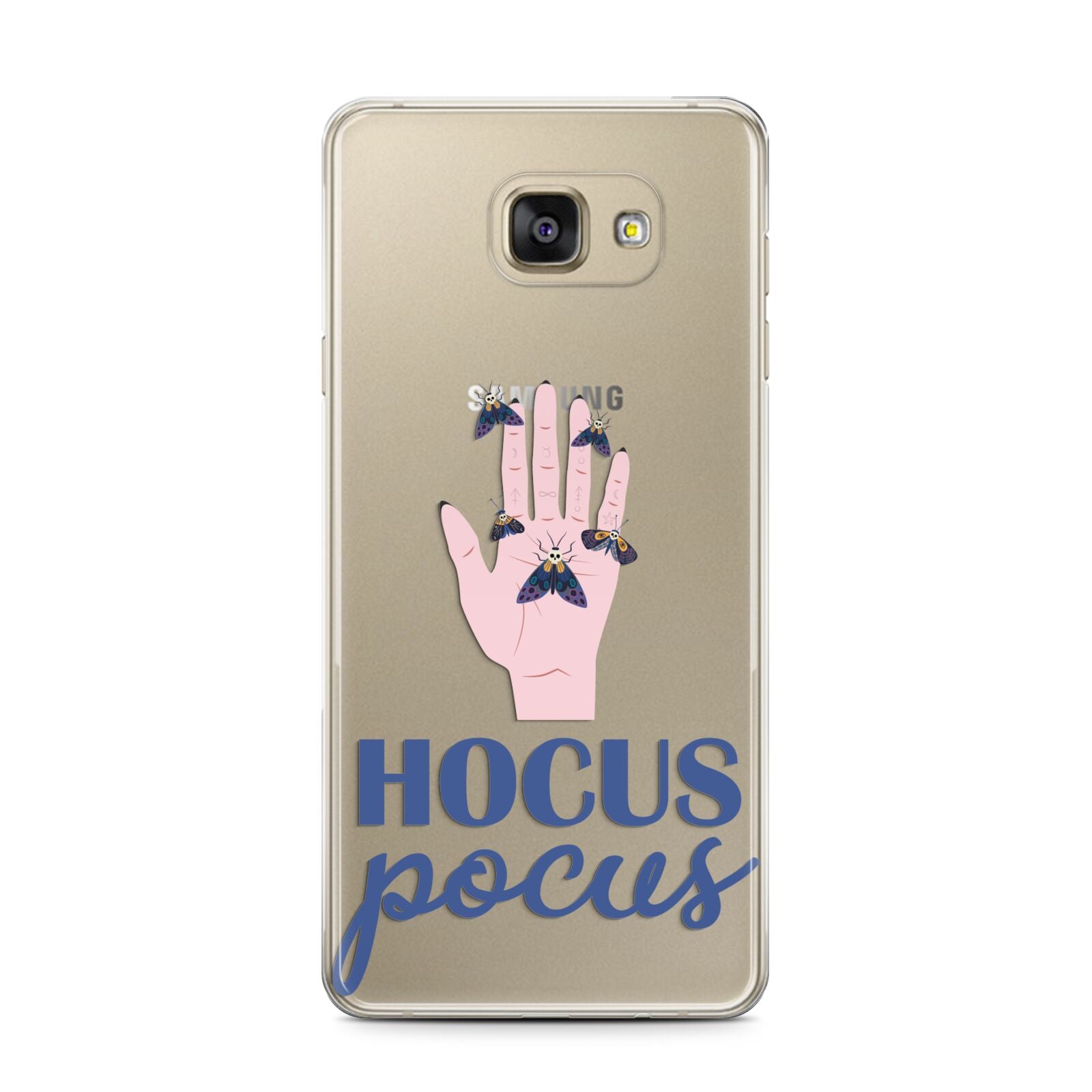 Hocus Pocus Witch Hand Samsung Galaxy A7 2016 Case on gold phone