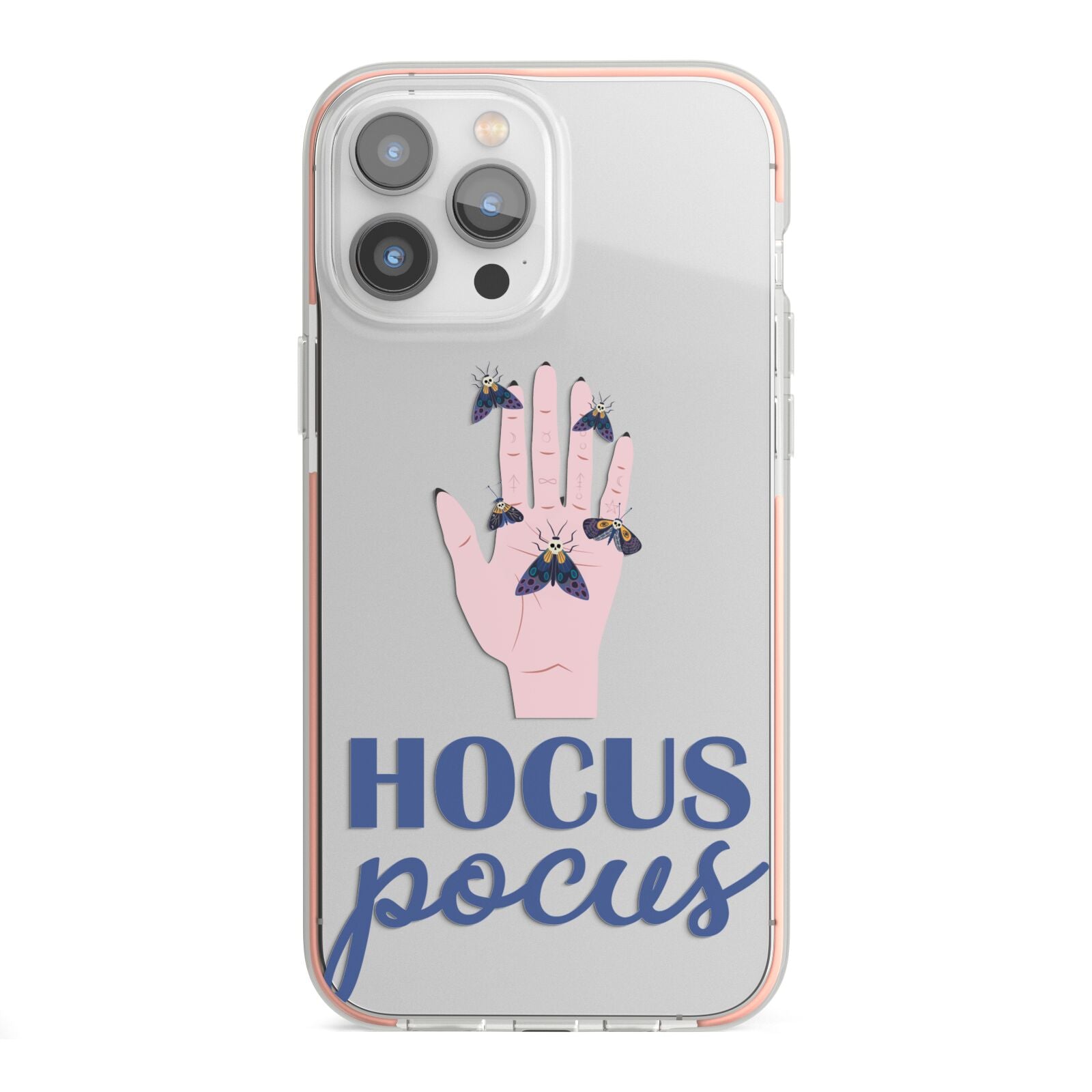 Hocus Pocus Witch Hand iPhone 13 Pro Max TPU Impact Case with Pink Edges