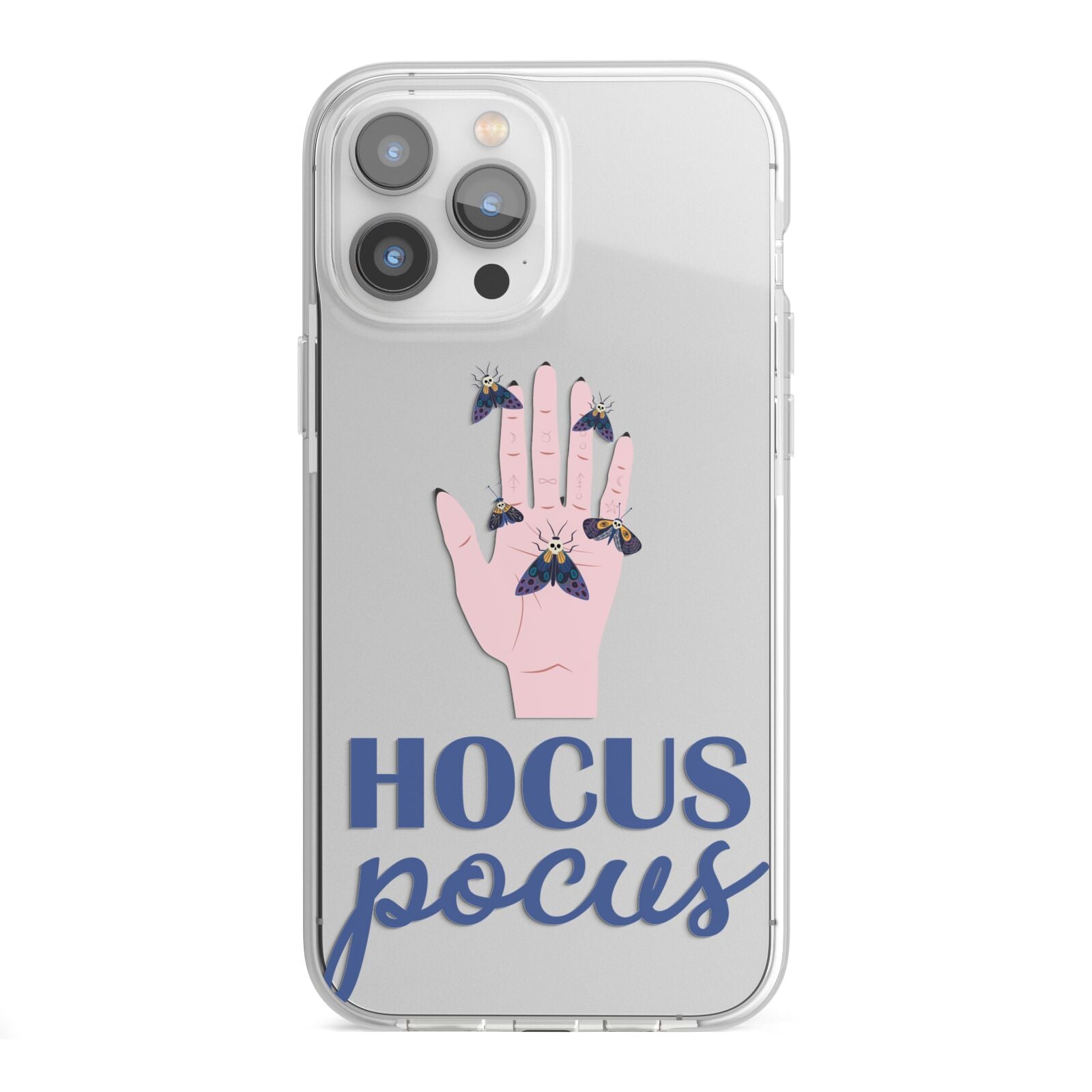 Hocus Pocus Witch Hand iPhone 13 Pro Max TPU Impact Case with White Edges