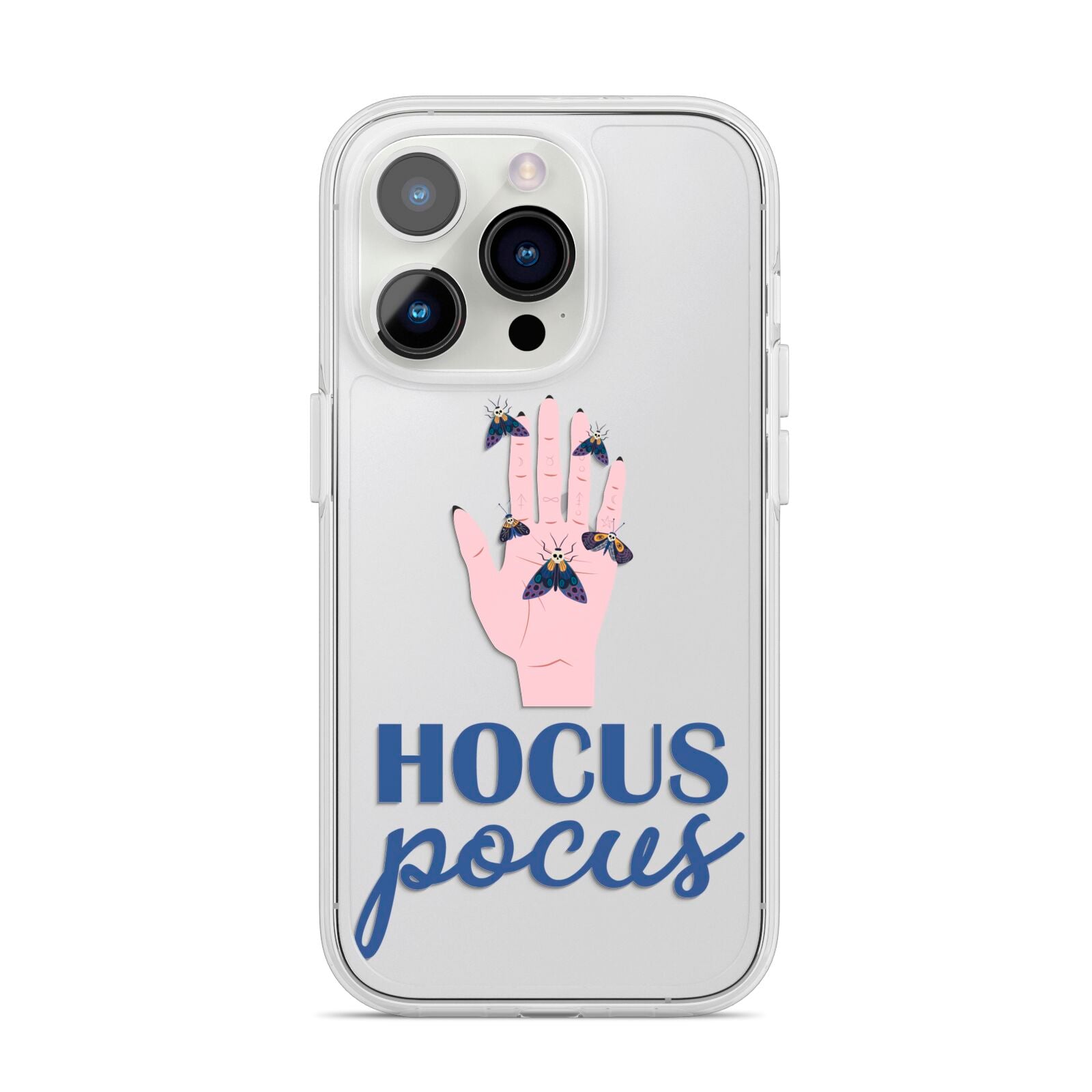 Hocus Pocus Witch Hand iPhone 14 Pro Clear Tough Case Silver