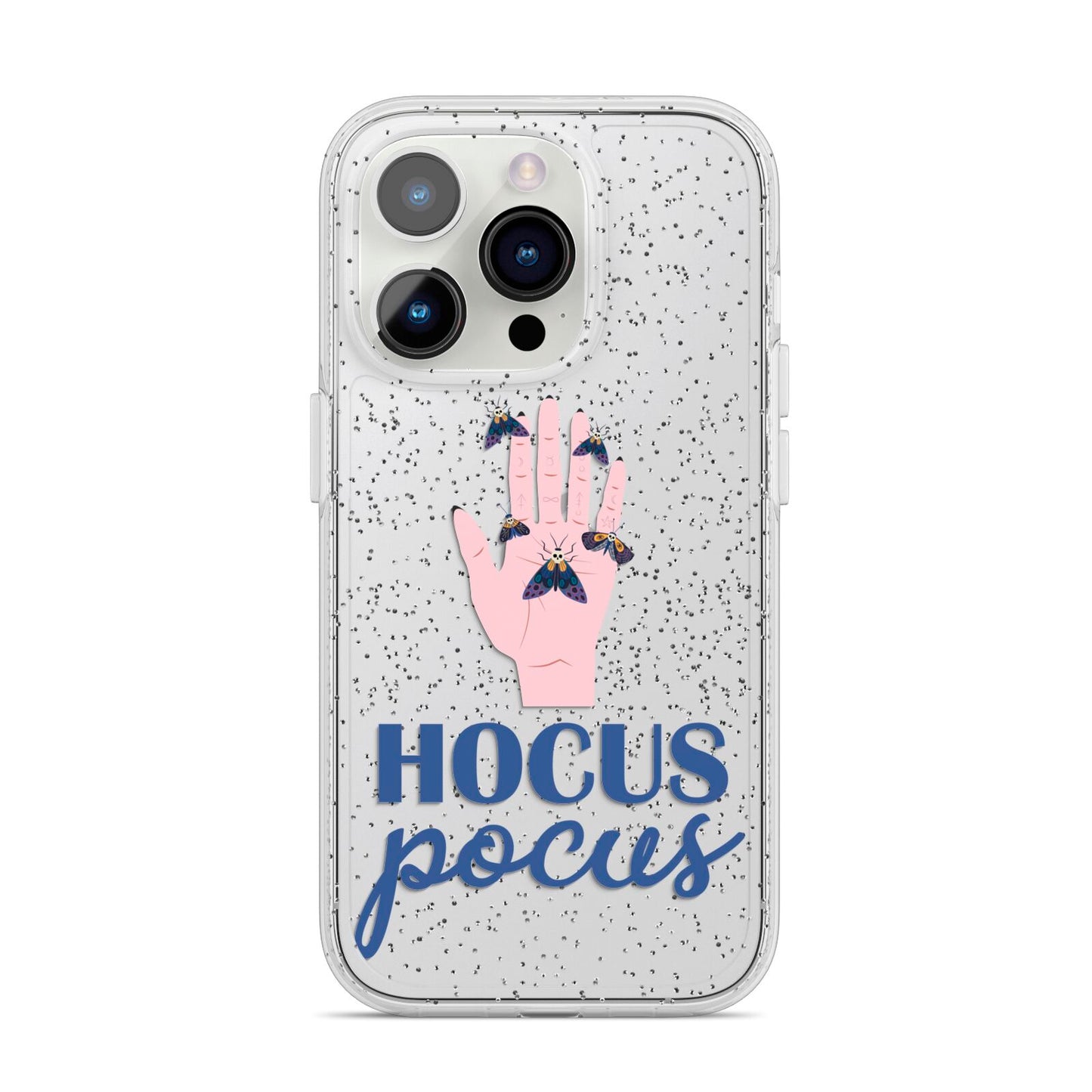 Hocus Pocus Witch Hand iPhone 14 Pro Glitter Tough Case Silver