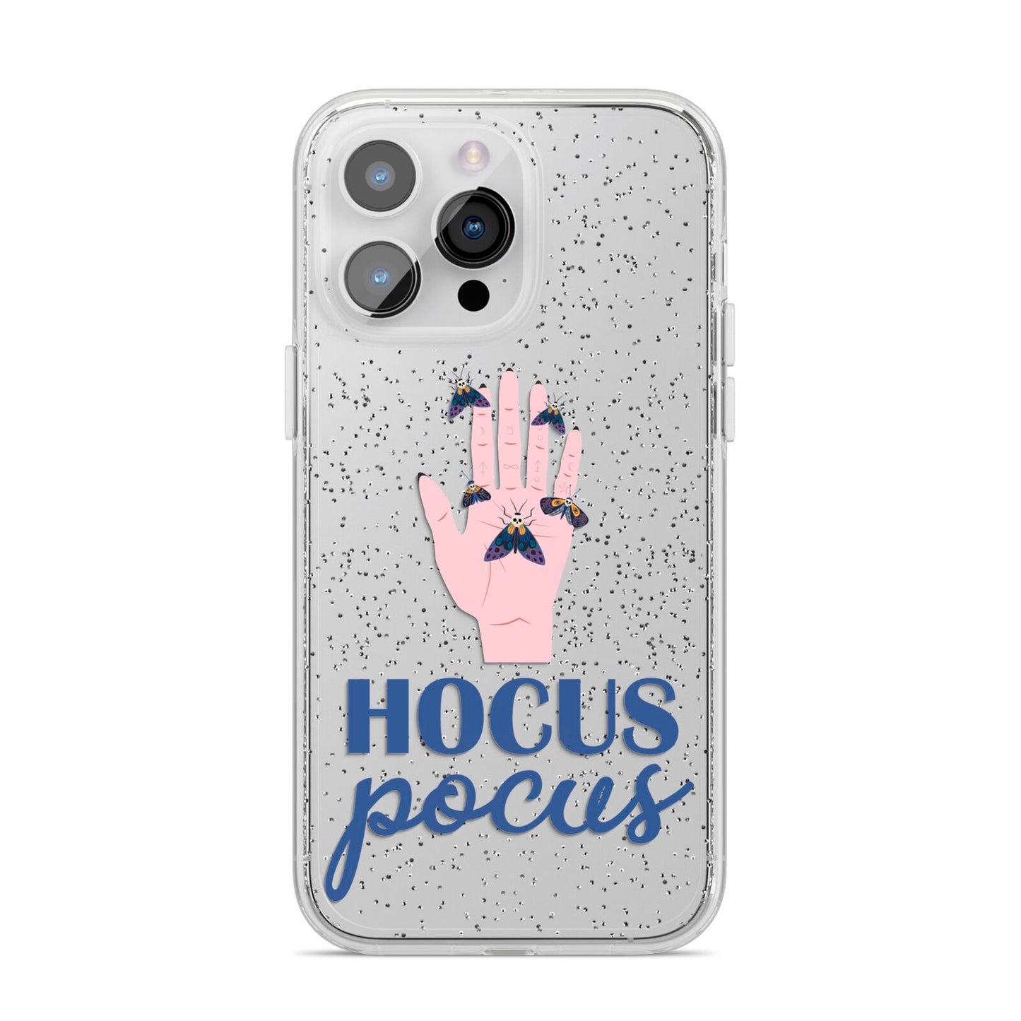 Hocus Pocus Witch Hand iPhone 14 Pro Max Glitter Tough Case Silver