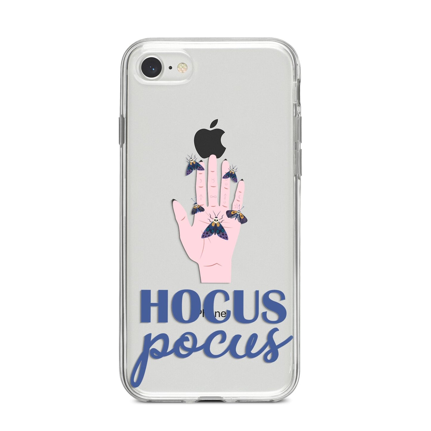 Hocus Pocus Witch Hand iPhone 8 Bumper Case on Silver iPhone