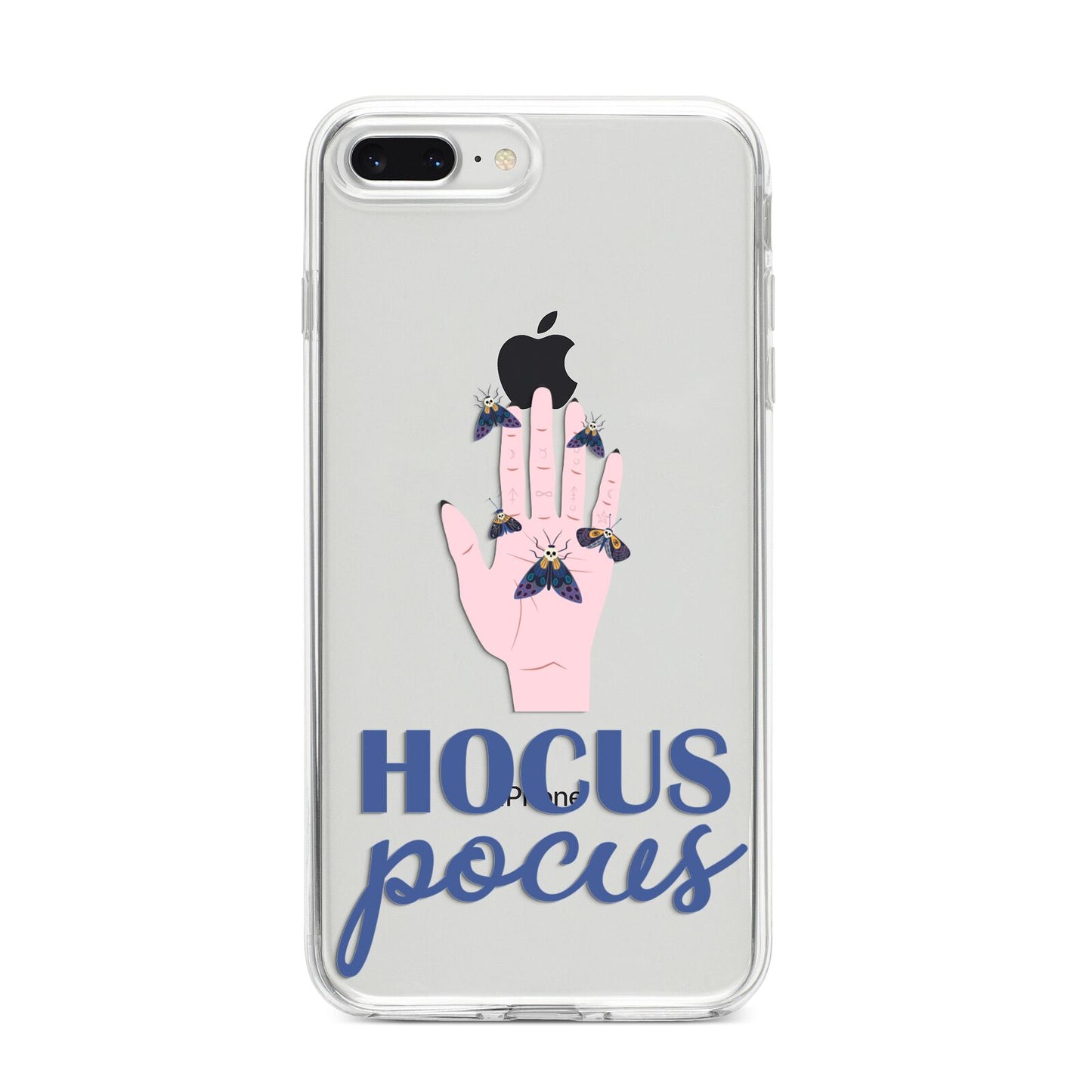 Hocus Pocus Witch Hand iPhone 8 Plus Bumper Case on Silver iPhone