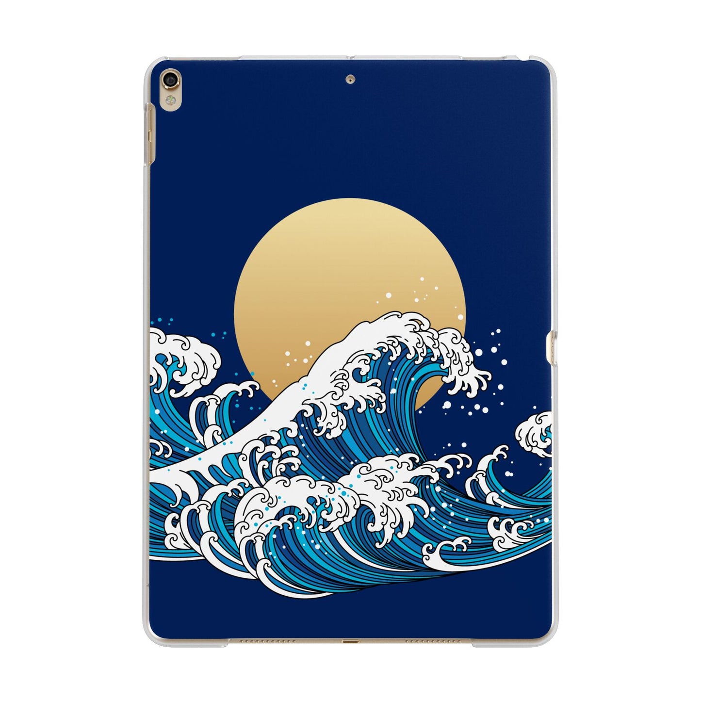 Hokusai Japanese Waves Apple iPad Gold Case