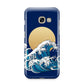 Hokusai Japanese Waves Samsung Galaxy A3 2017 Case on gold phone
