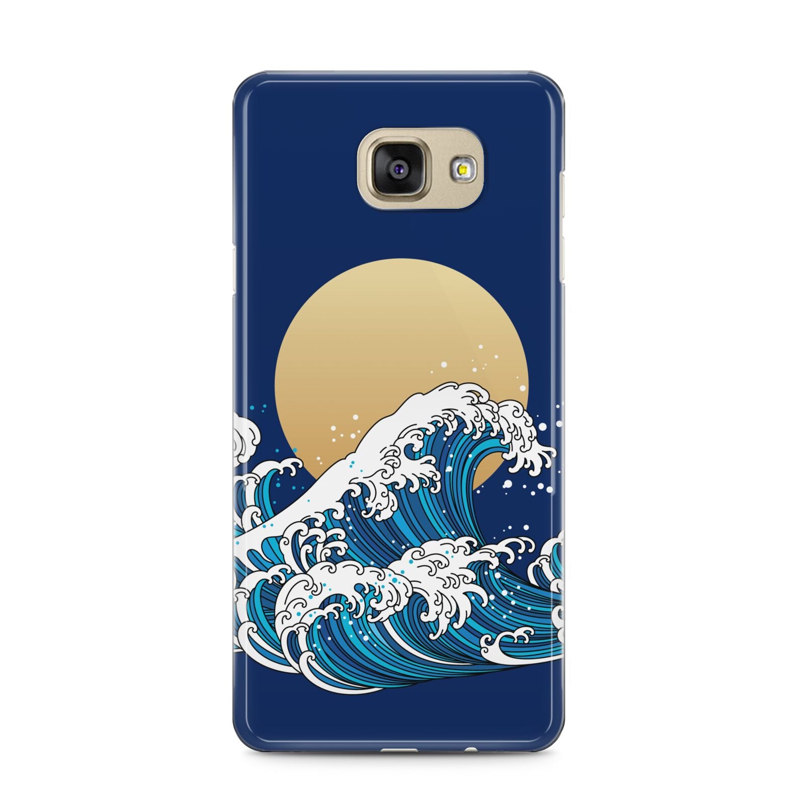 Hokusai Japanese Waves Samsung Galaxy A5 2016 Case on gold phone