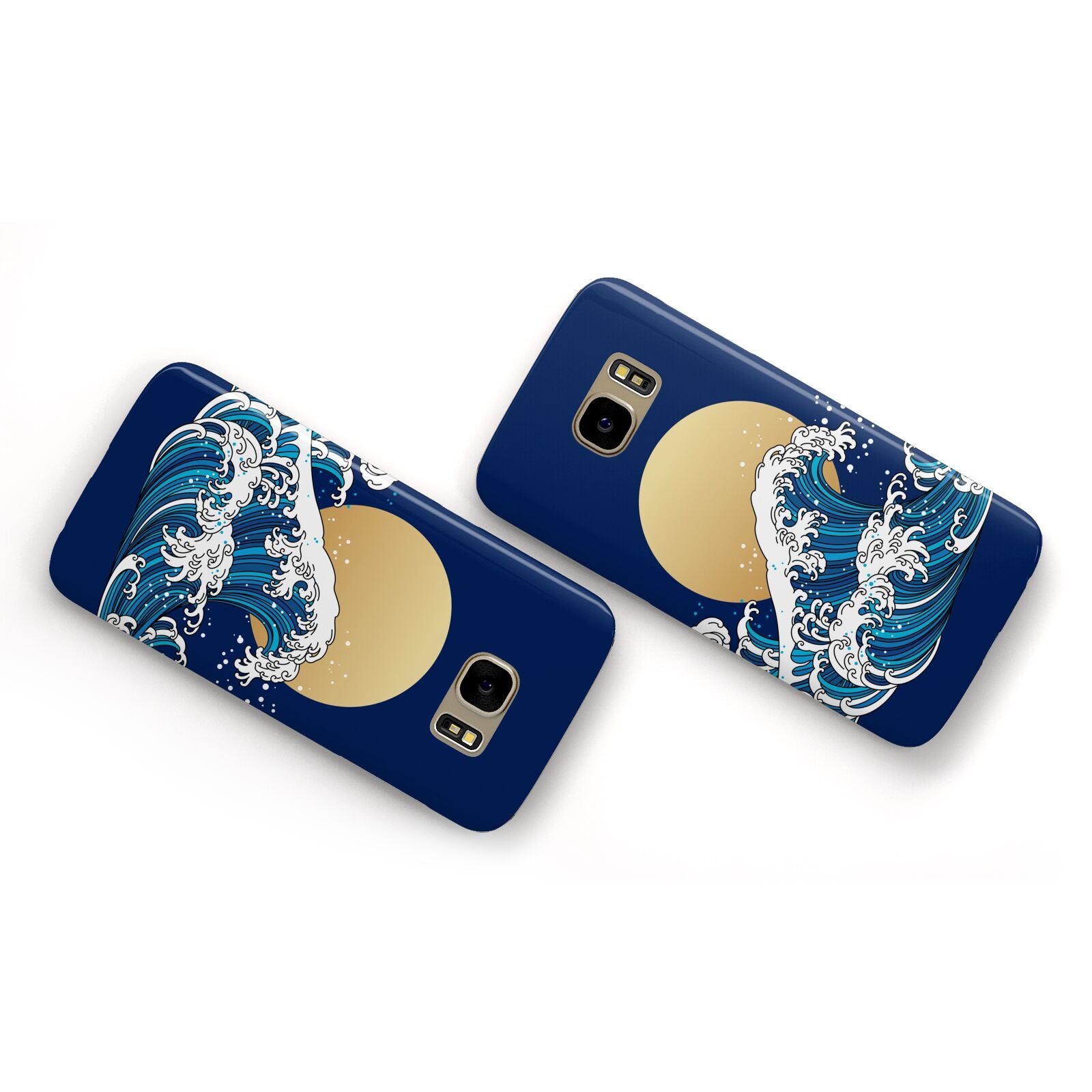 Hokusai Japanese Waves Samsung Galaxy Case Flat Overview