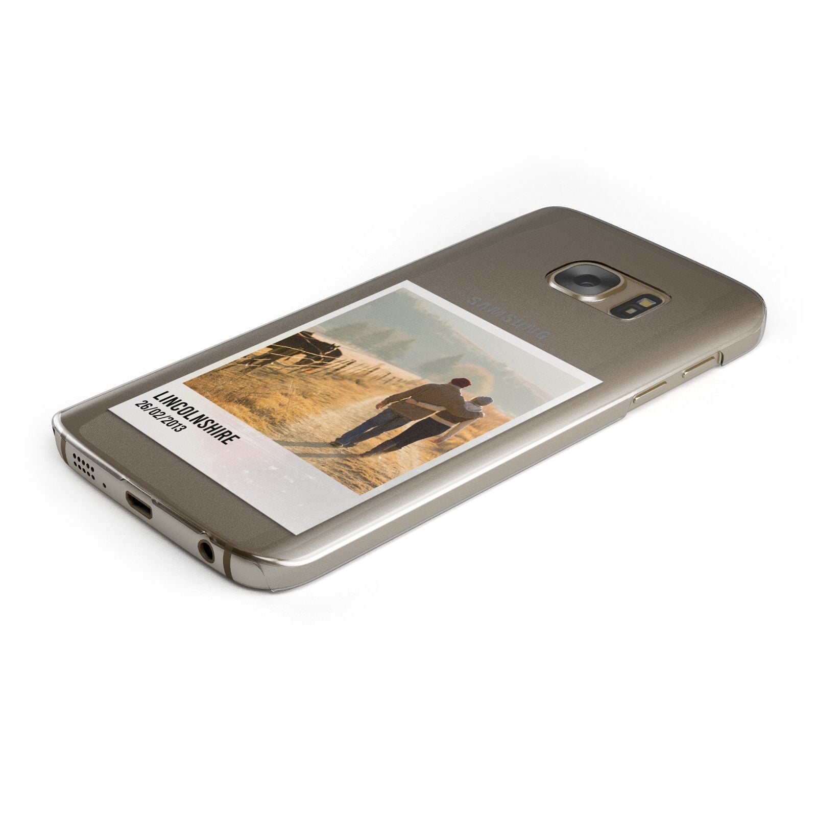 Holiday Memory Personalised Photo Samsung Galaxy Case Bottom Cutout