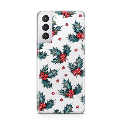 Holly berry Samsung S21 Case