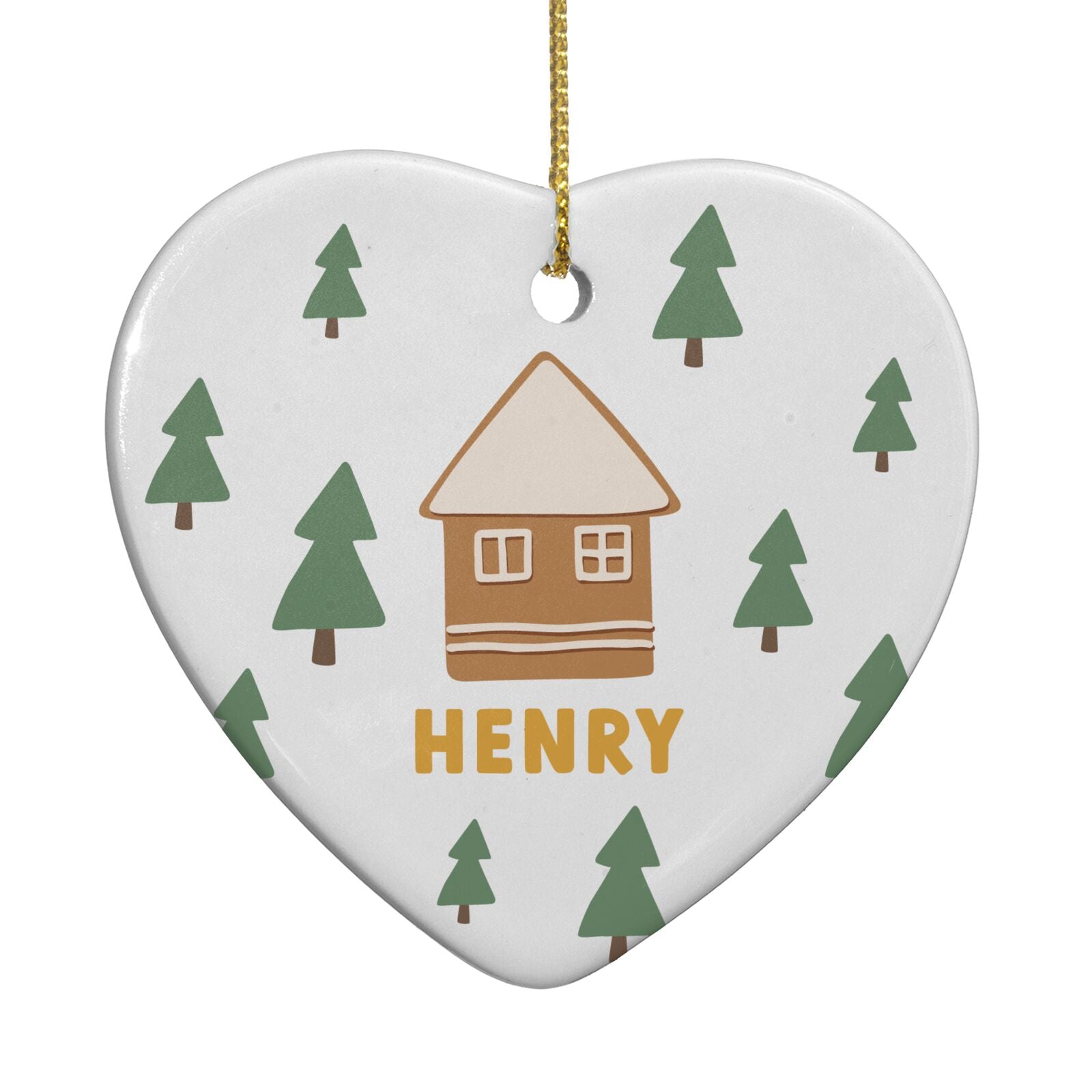 Home for Christmas Heart Decoration Back Image