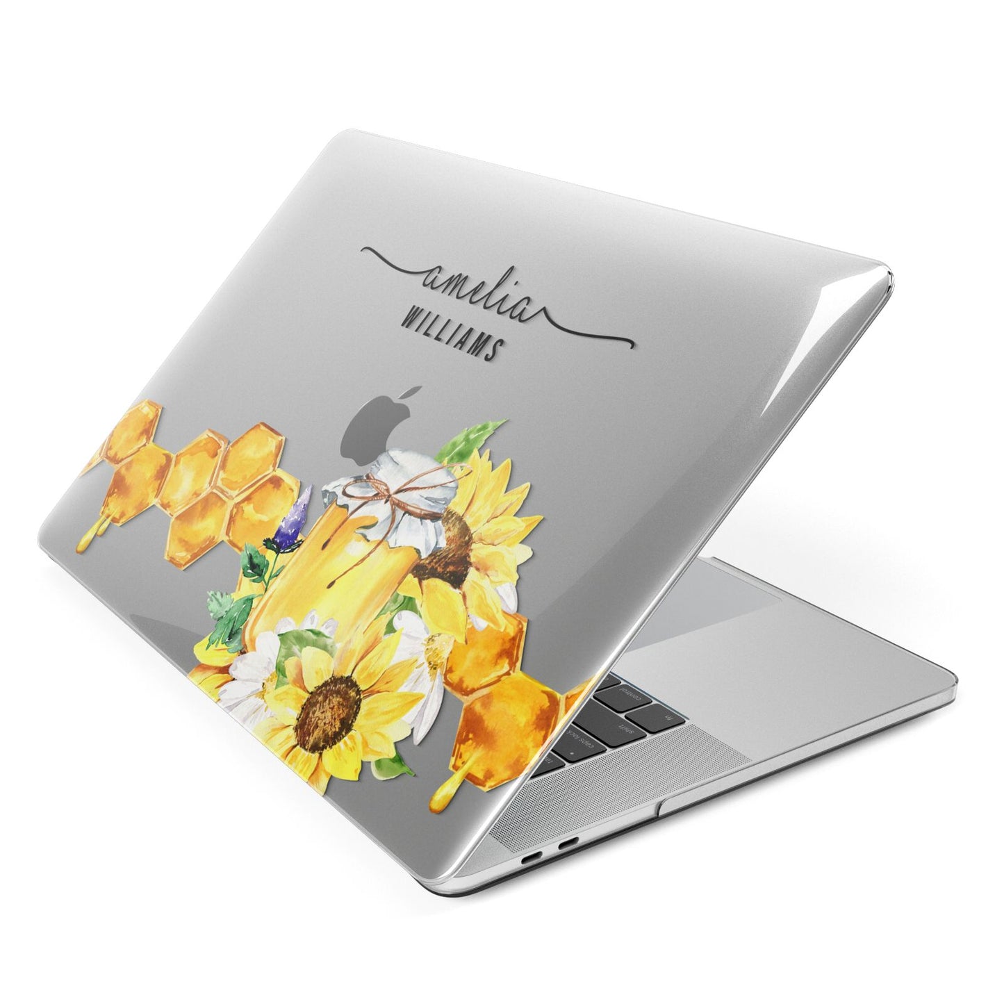 Honey Personalised Names Apple MacBook Case Side View