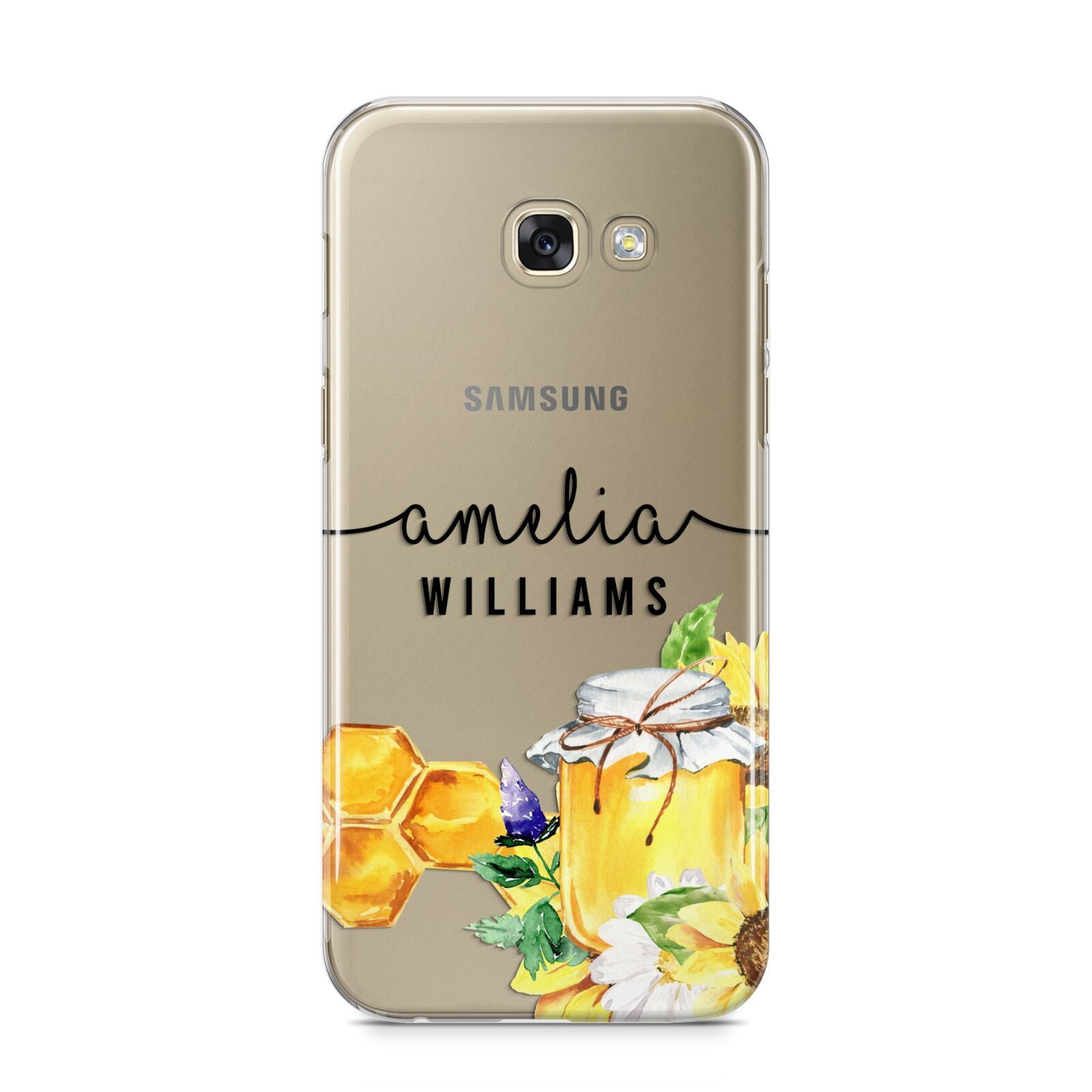 Honey Personalised Names Samsung Galaxy A5 2017 Case on gold phone