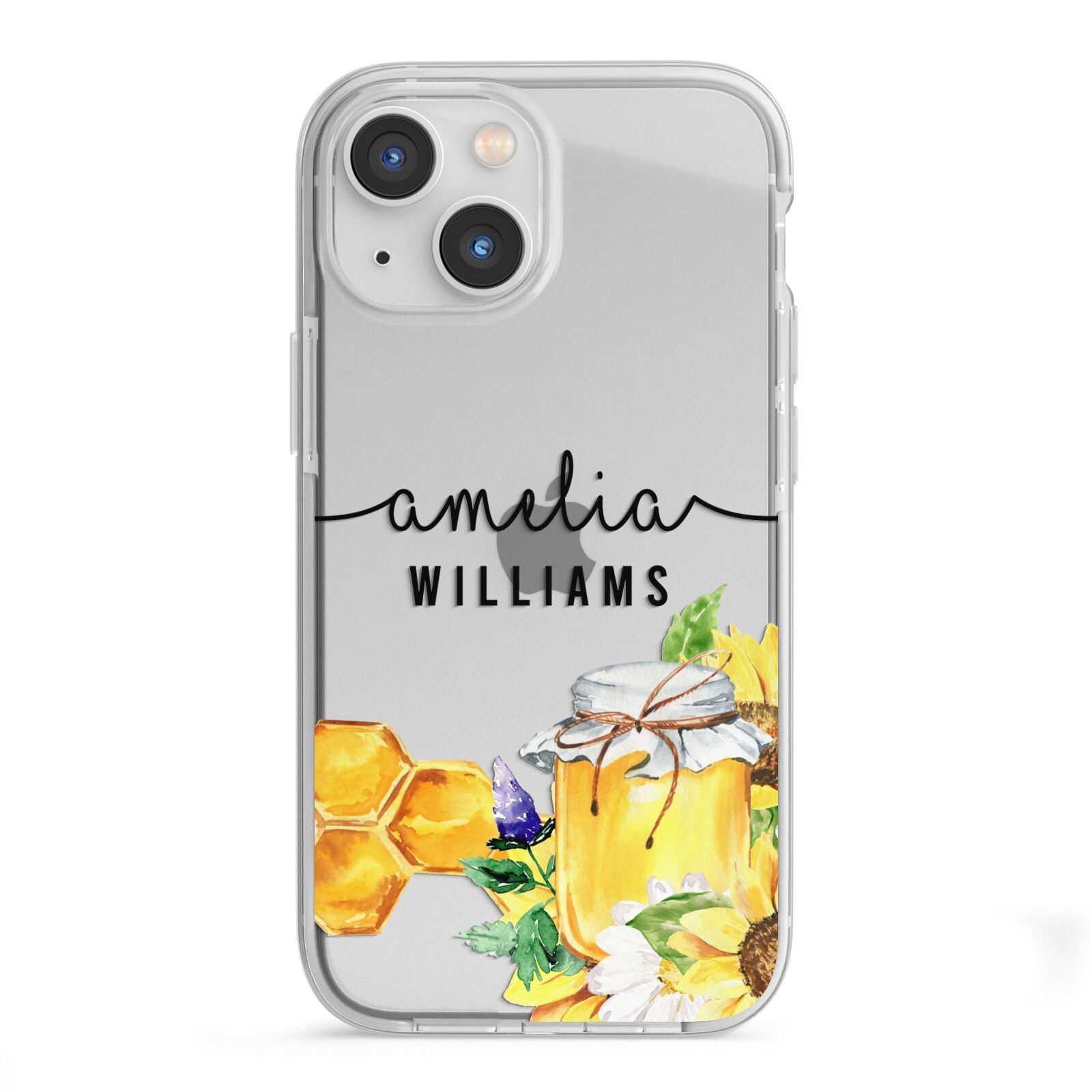 Honey Personalised Names iPhone 13 Mini TPU Impact Case with White Edges