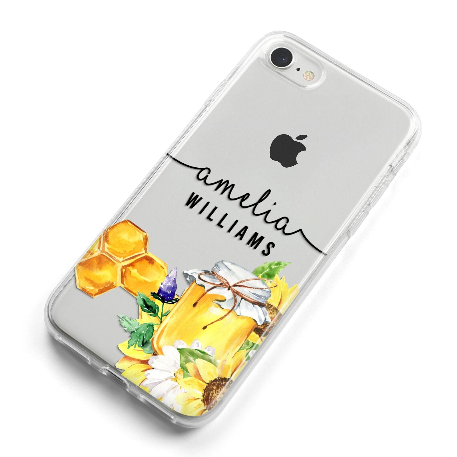 Honey Personalised Names iPhone 8 Bumper Case on Silver iPhone Alternative Image