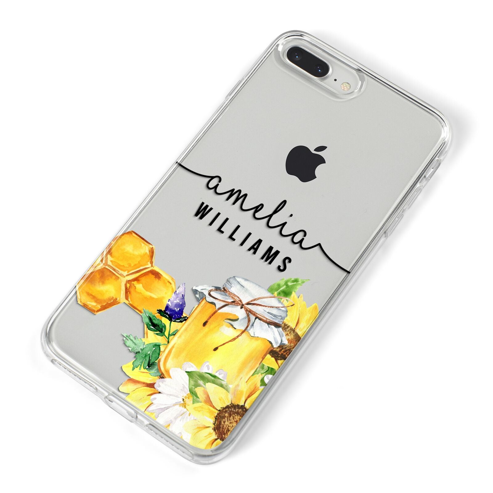 Honey Personalised Names iPhone 8 Plus Bumper Case on Silver iPhone Alternative Image