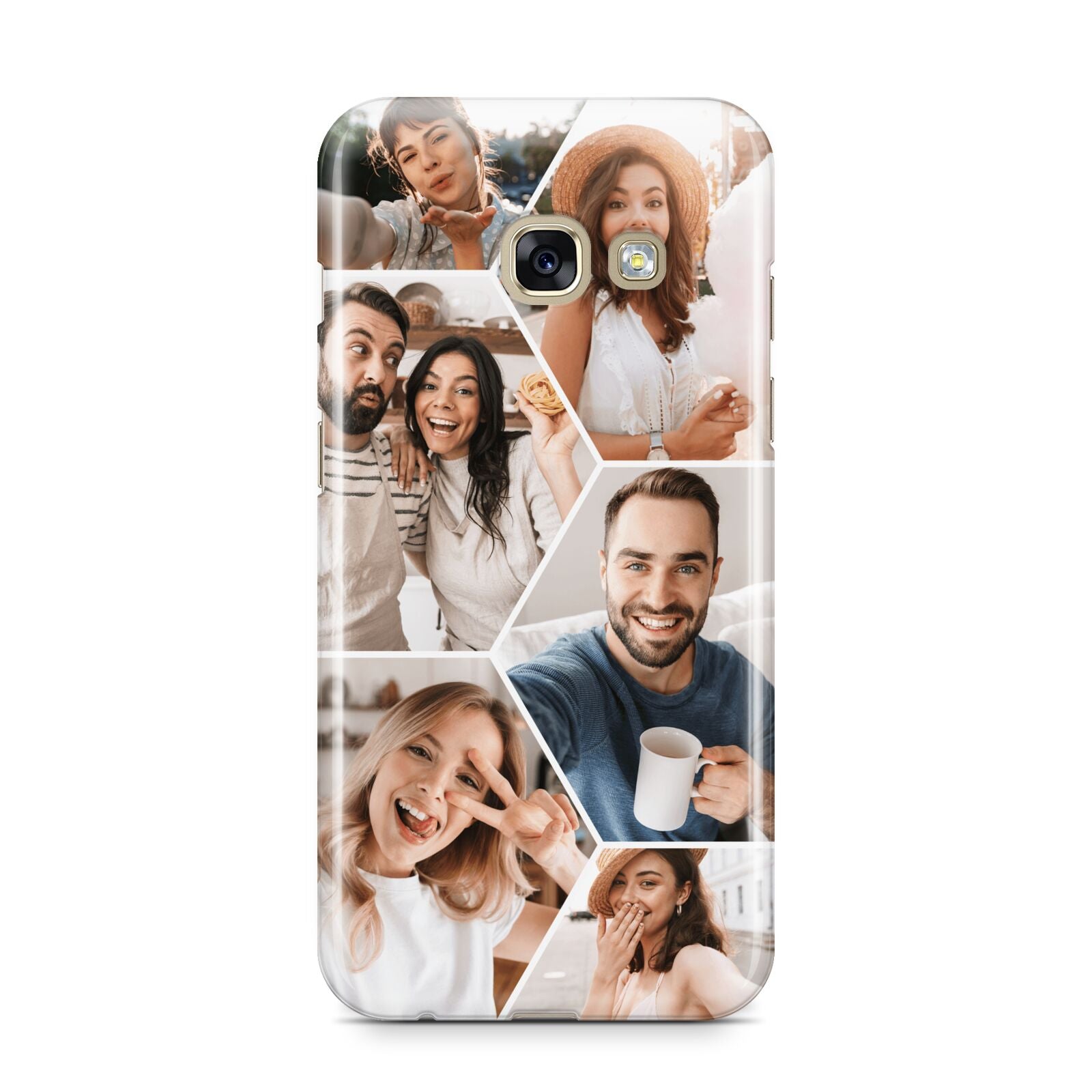 Honeycomb Photo Samsung Galaxy A3 2017 Case on gold phone