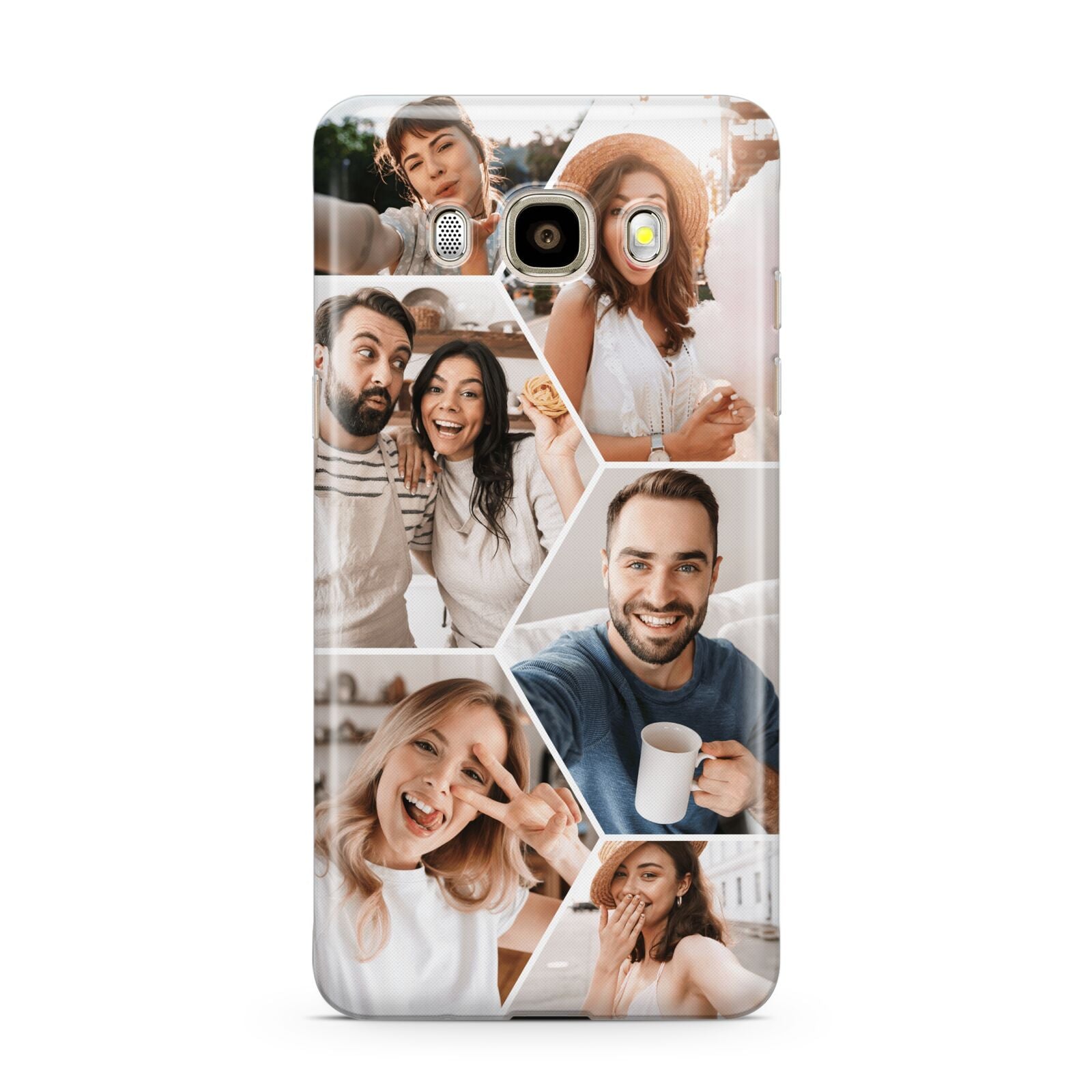 Honeycomb Photo Samsung Galaxy J7 2016 Case on gold phone