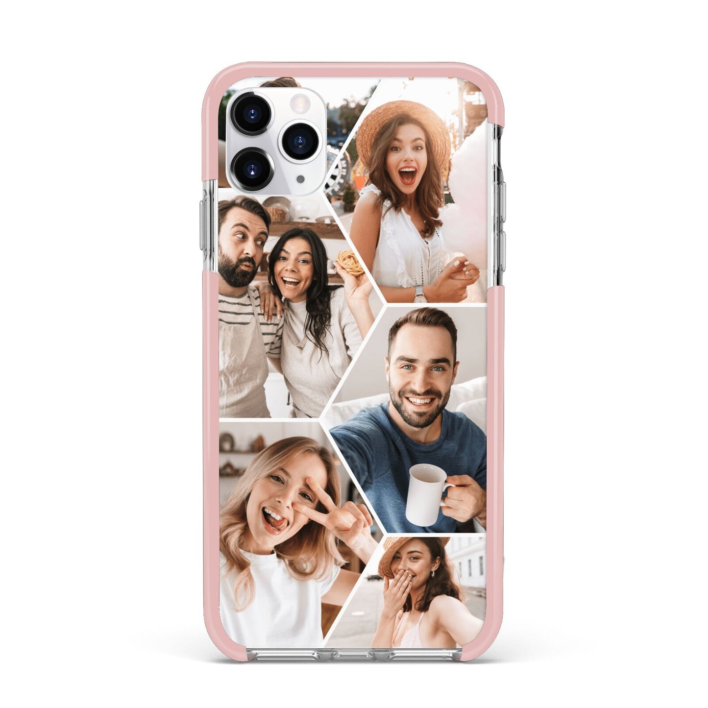 Honeycomb Photo iPhone 11 Pro Max Impact Pink Edge Case