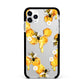 Honeycomb with Bees and Daisies Apple iPhone 11 Pro Max in Silver with Black Impact Case