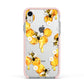 Honeycomb with Bees and Daisies Apple iPhone XR Impact Case Pink Edge on Silver Phone