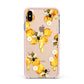 Honeycomb with Bees and Daisies Apple iPhone Xs Max Impact Case Pink Edge on Gold Phone