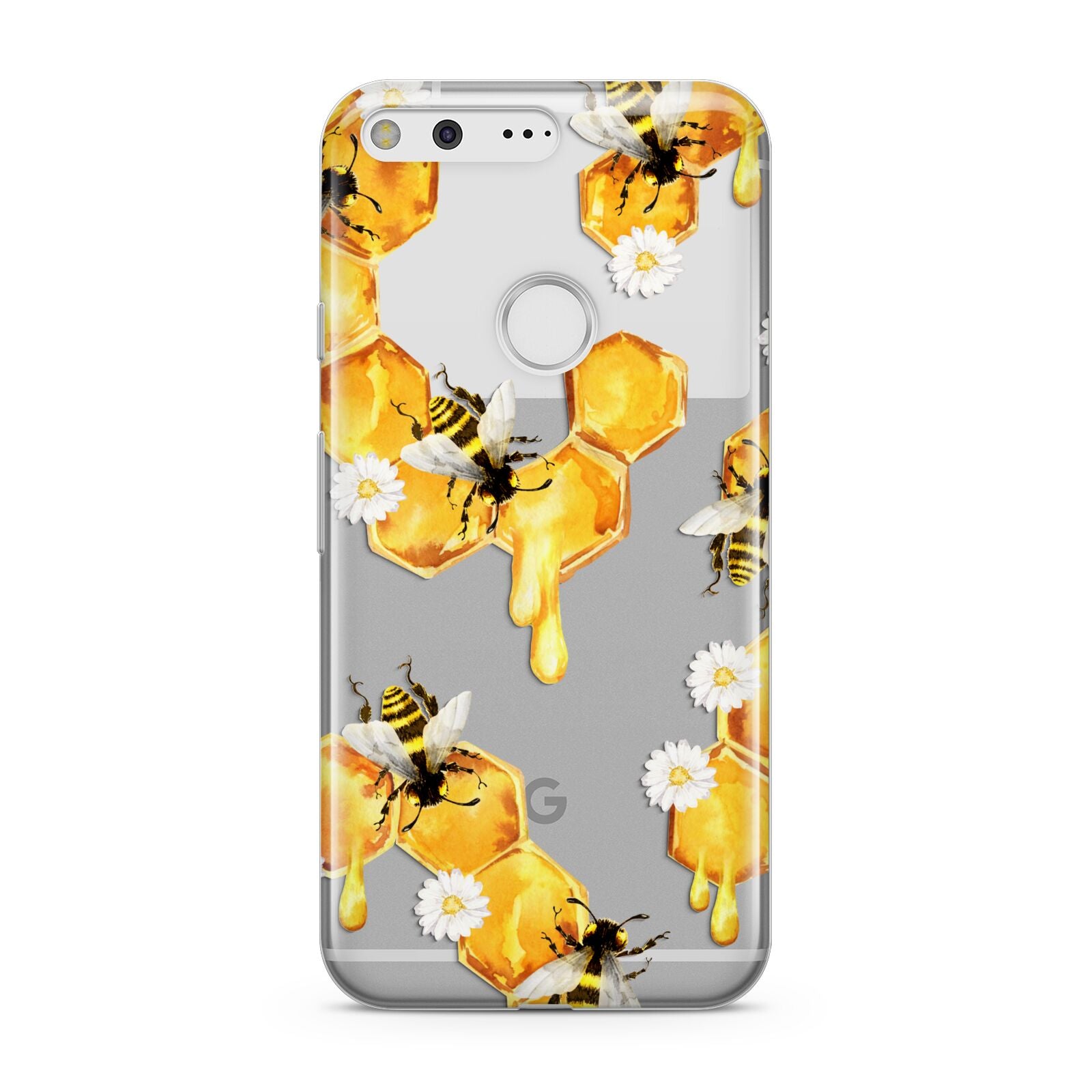 Honeycomb with Bees and Daisies Google Pixel Case