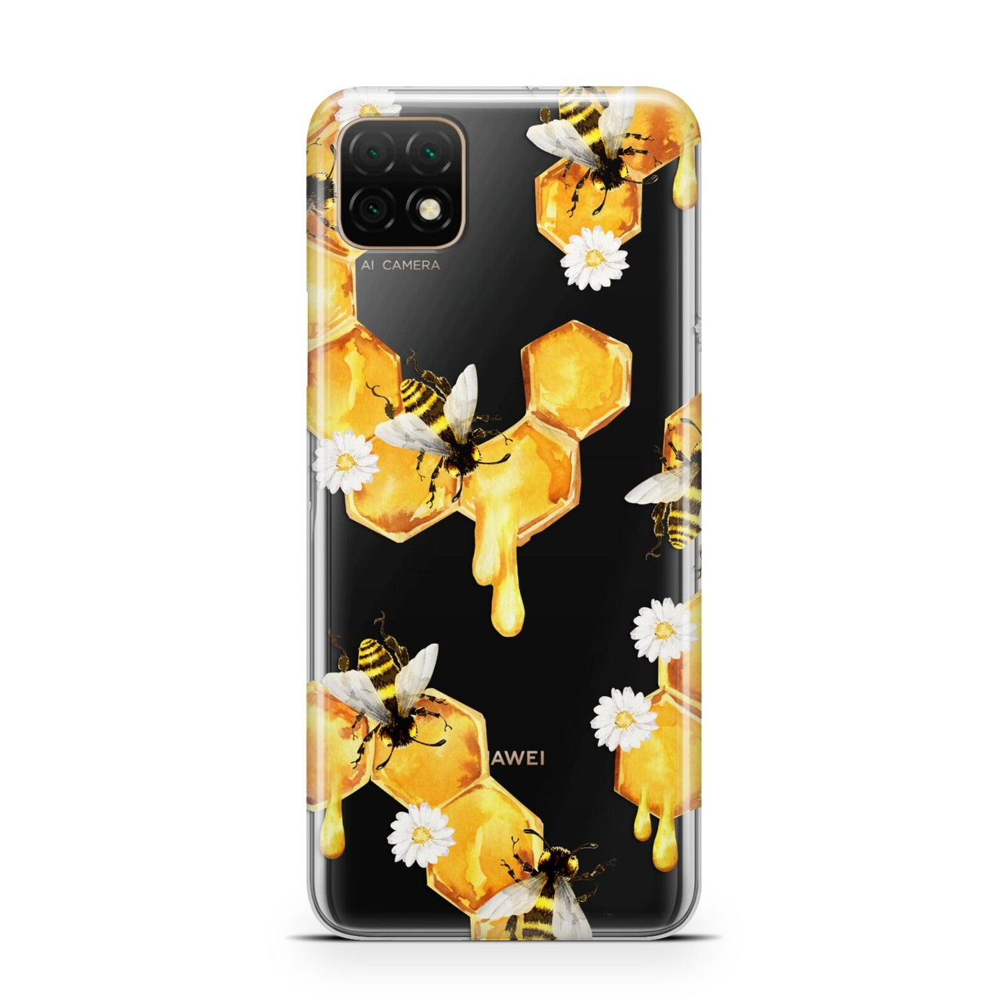 Honeycomb with Bees and Daisies Huawei Enjoy 20 Phone Case